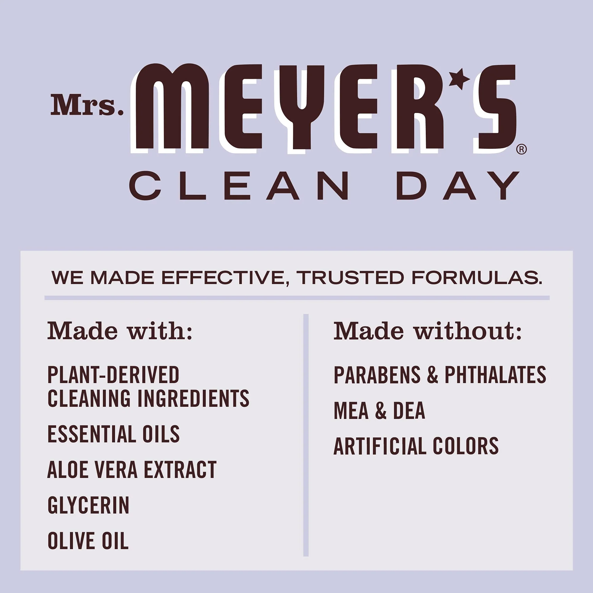 MRS. MEYER'S CLEAN DAY Hand Soap, Lavender Scent, 12.5 Fl Oz Bottle - Image 4