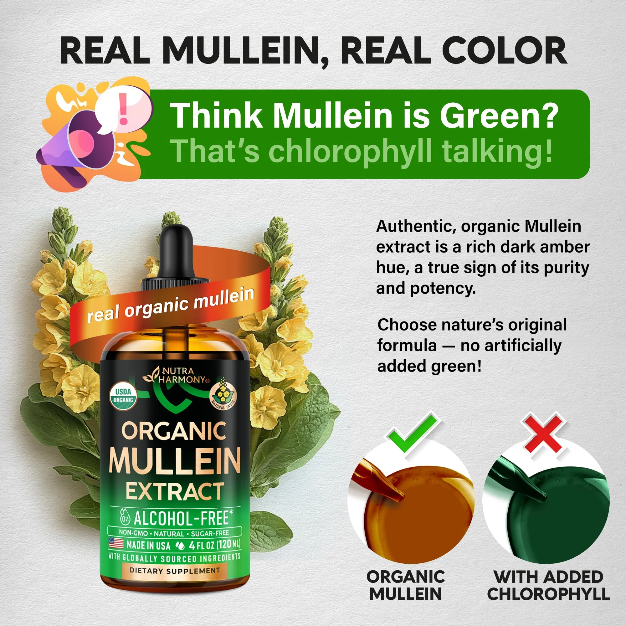 Mullein Drops for Lungs - USDA Organic Liquid - Mullein Leaf Extract Supplement - Made in USA - Lung & Bronchial Cleanse for Smokers - Respiratory Health Support - As Tincture, Tea, Pills - 4 fl oz - Image 7