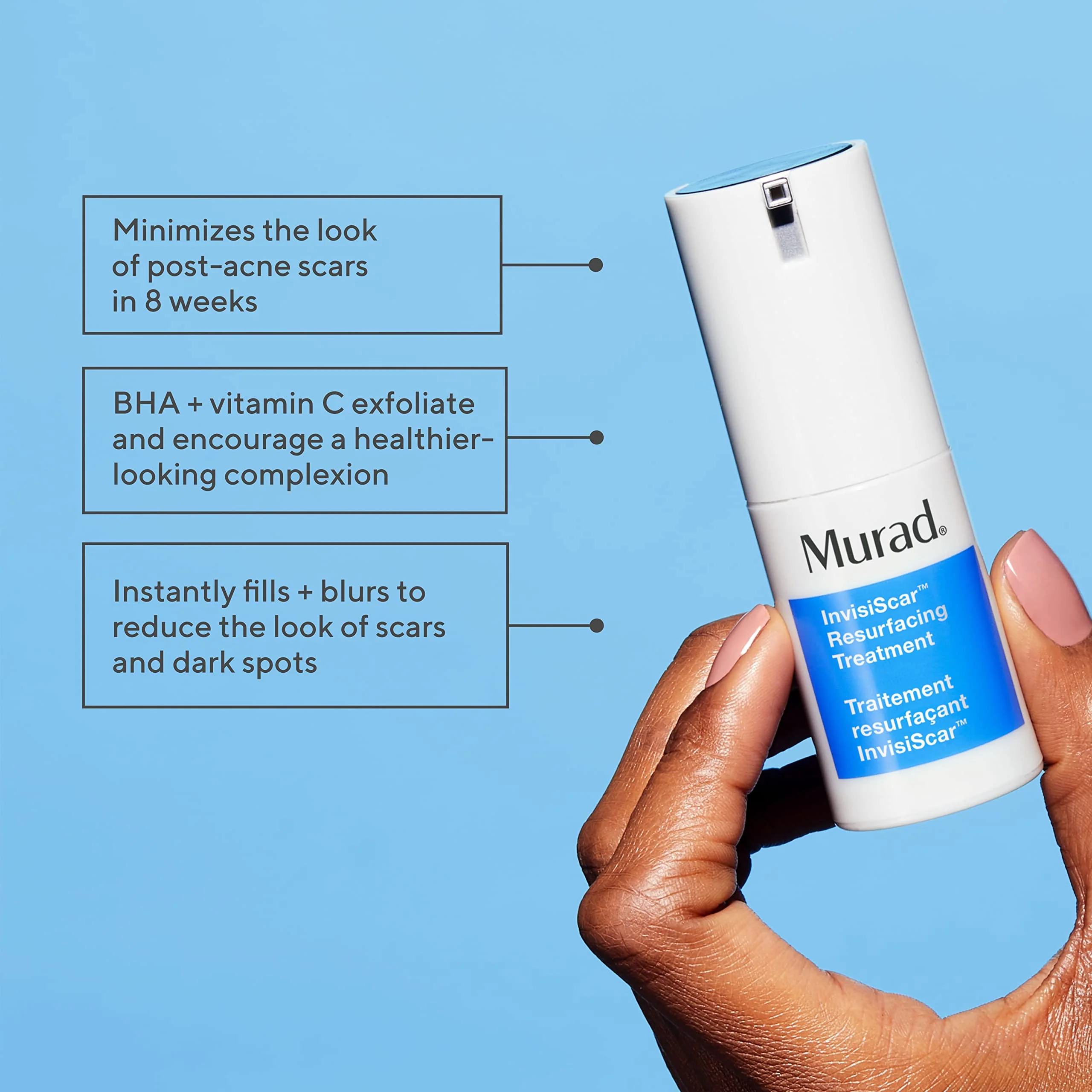 Murad InvisiScar Resurfacing Treatment – Acne Scar Solution with Vitamin C, Salicylic Acid & Centella Asiatica for Smoother Texture, Reduced Discoloration & Effectively Blurs Imperfections - 0.5 Fl Oz - Image 6
