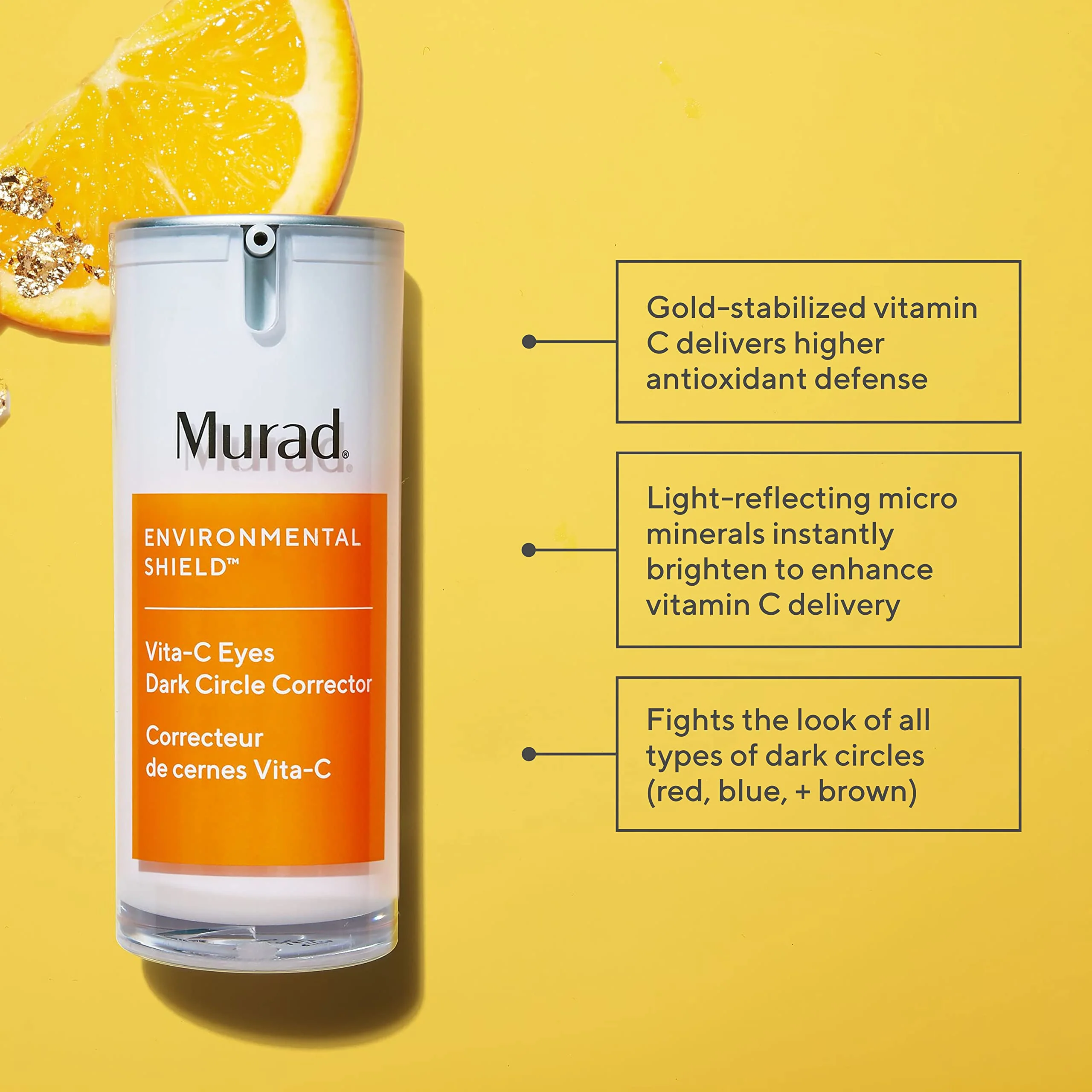Murad Vita-C Eyes Dark Circle Corrector – Gold-Stabilized Vitamin C, Algae, and Cucumber Eye Serum for Brightening, Reducing Puffiness, and Smoothing Fine Lines – 0.5 Fl Oz - Image 7