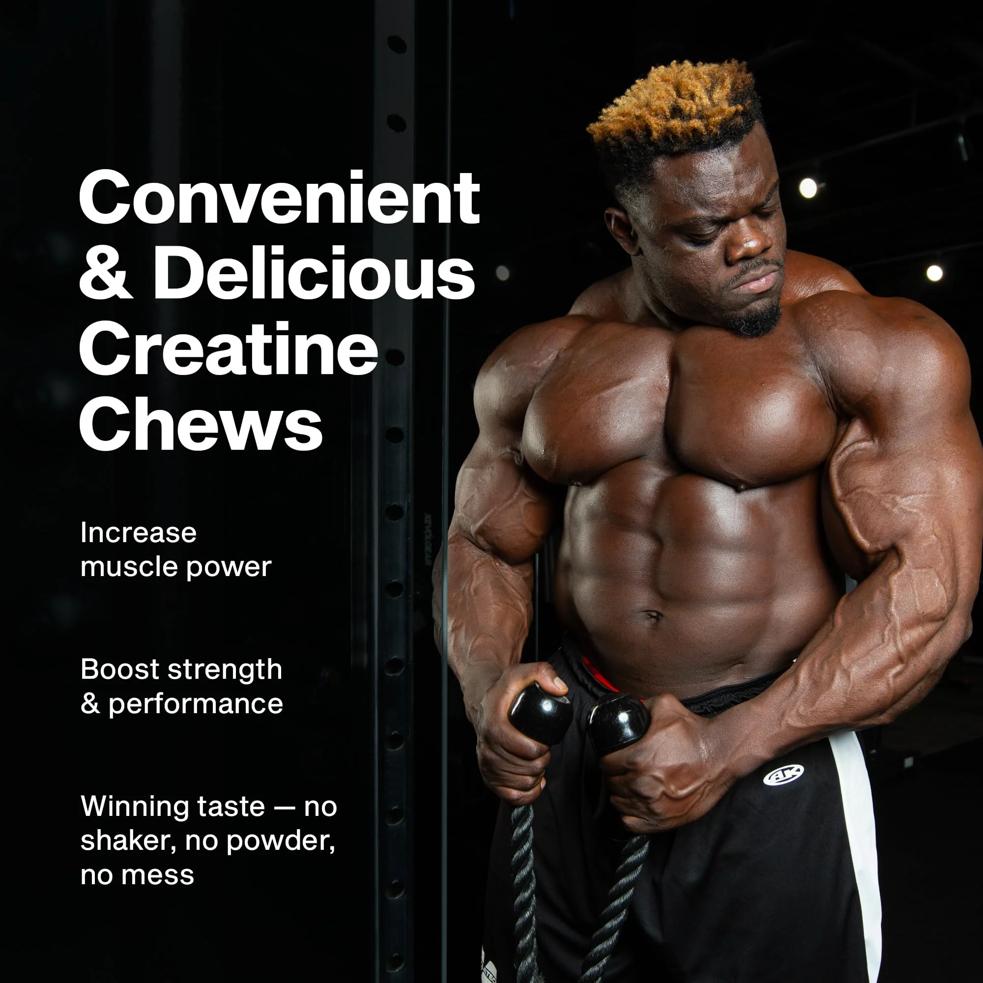 MuscleTech | Creatine Chews | Creapure Monohydrate Supplement for Muscle Recovery, Muscle Builder & Energy Boost | Pre Workout Supplement for Men & Women | Citrus Birst | 90 chewable Tablets - Image 7