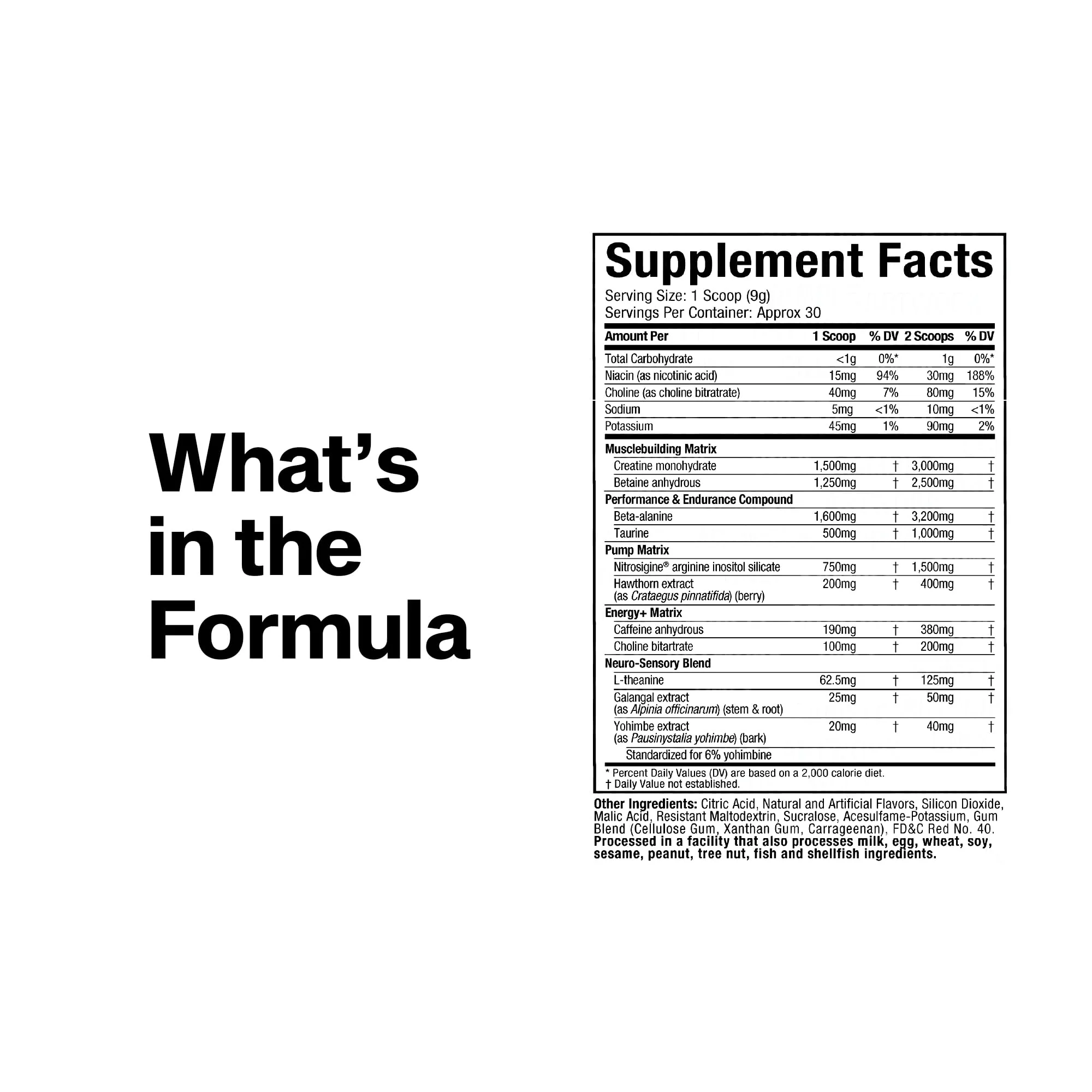 MuscleTech Pre-Workout Powder, Vapor X5 - Sports Nutrition Muscle Building Supplements for Women & Men - Intense Muscle Pump Energy Powder Drink Mix - Blue Razz Freeze, 266g (30 Servings) - Image 2