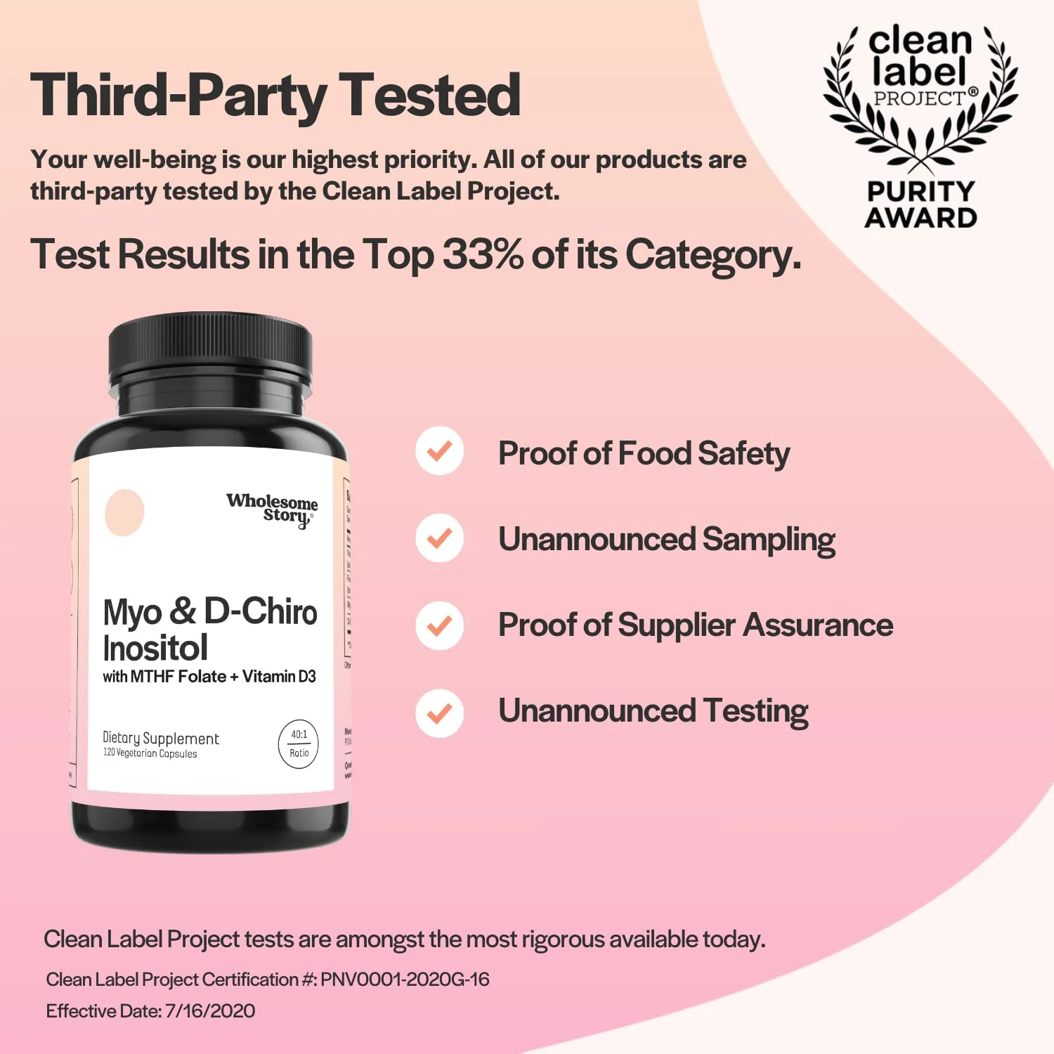 Myo-Inositol & D-Chiro Inositol Capsules with MTHF, Folate, Vitamin D| Support for Ovarian Function, Hormone Balance, & Homocysteine Levels | Fertility Supplements for Women | 40:1 Ratio - Image 5