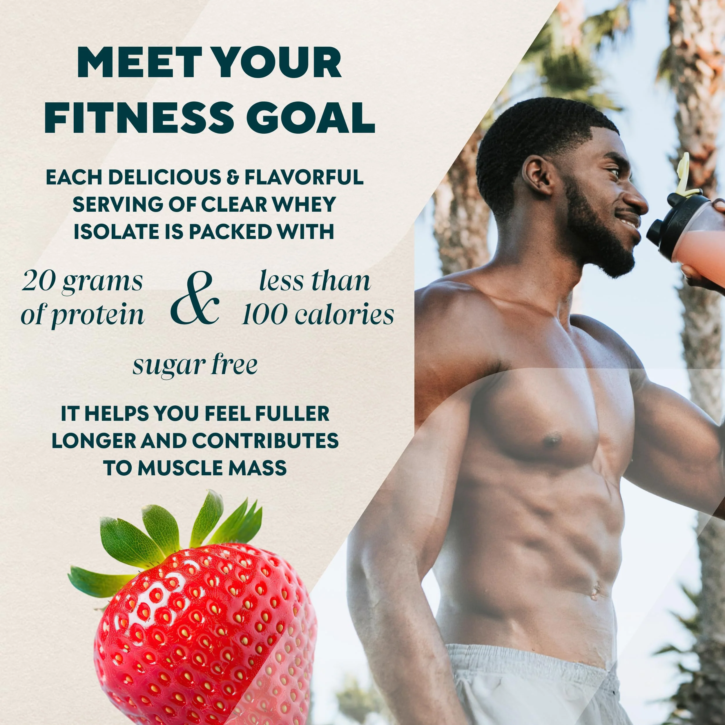 Myprotein Clear Whey Isolate Protein Powder, 35 Servings, (1.9lbs) Strawberry, 20g Protein per Serving, Naturally Flavored Drink Mix, Daily Protein Intake for Superior Performance - Image 2