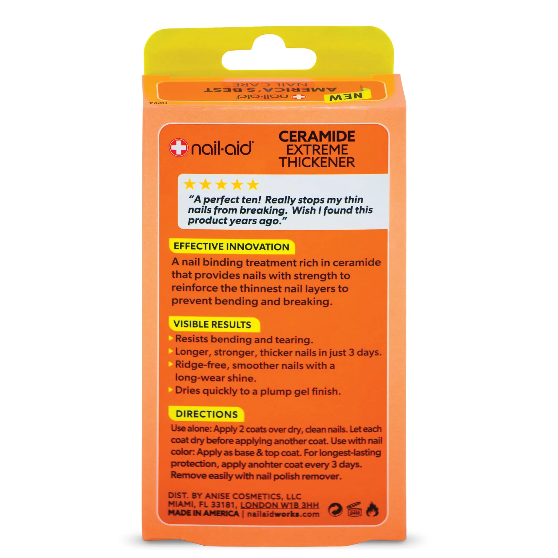 Nail-Aid Ceramide Extreme Thickener - Nail Strengthener - Ridge-Free, Long-Wear Shine Finish - Clear, 0.55 Fluid Ounce - Image 3