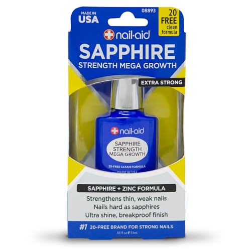 Nail-Aid Sapphire Strengthener & Mega Growth Treatment - Clear, 0.55 Fl Oz - Image 7