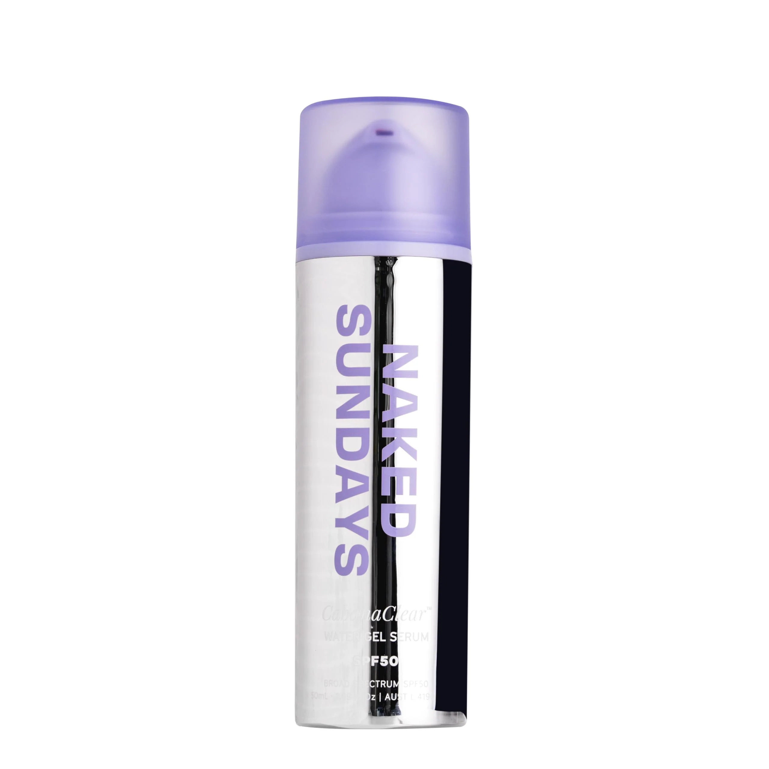 Naked Sundays CabanaClear Water Gel Serum - SPF50 Invisible Daily Lightweight & Hydrating Sunscreen with Hyaluronic Acid, Broad Spectrum, Oil-Free, Silicone Free, Fragrance-Free for All Skin Types