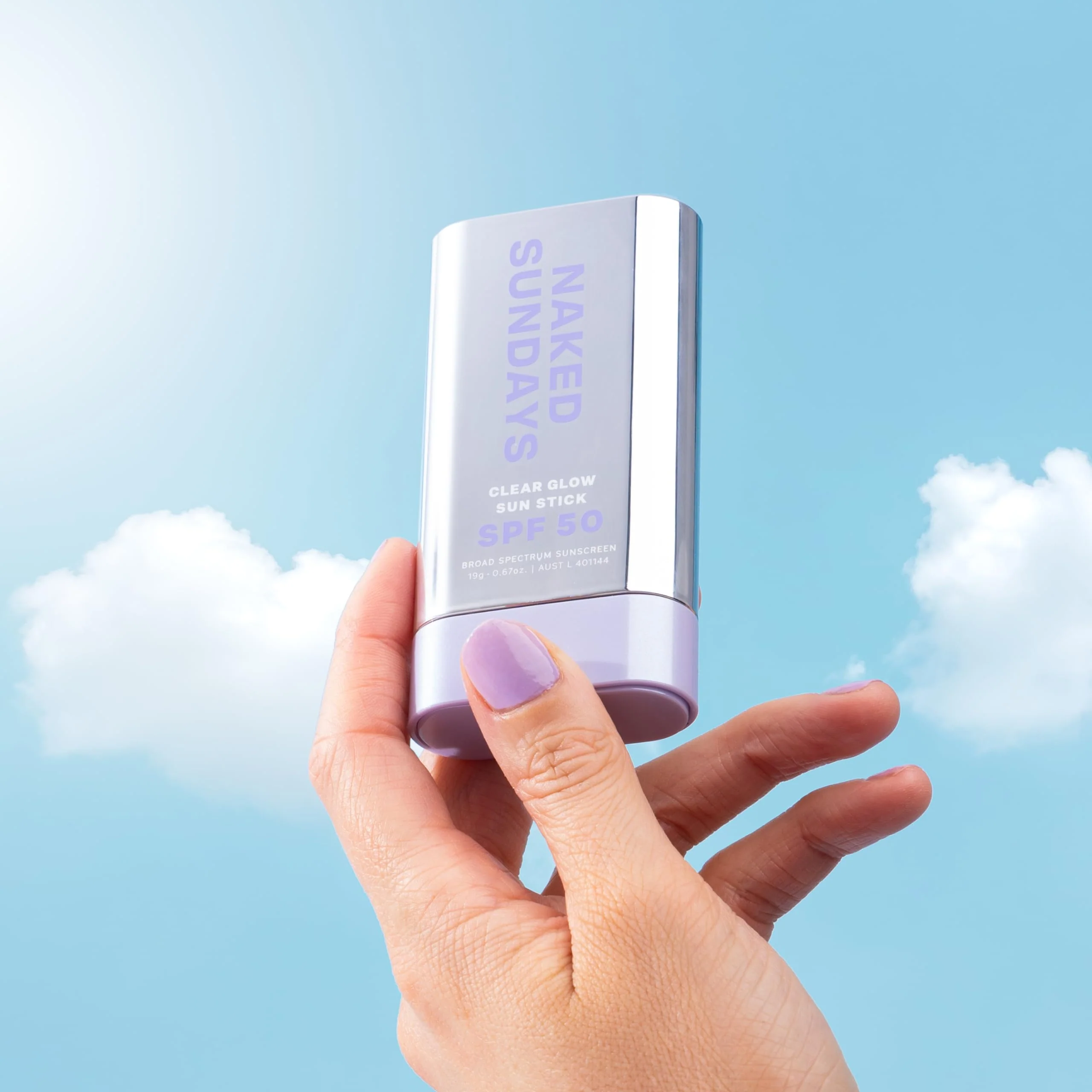 Naked Sundays Clear Glow Sun Stick SPF 50 – Invisible Clear Sunscreen Stick for Face & Body – No White Cast, Fragrance-Free, Broad Spectrum – Dry Oil Formula, Travel-Friendly, 19g - Image 2