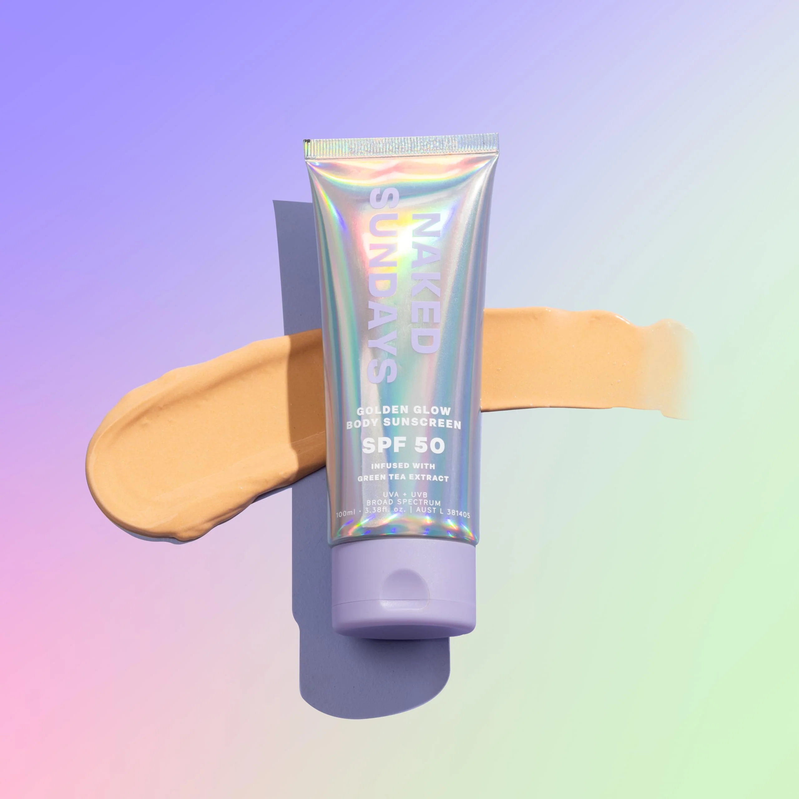 Naked Sundays SPF50 Golden Glow Body Sunscreen – Broad Spectrum UVA/UVB Protection, Glowy & Shimmering, Fragrance-Free, Firming, Non-Transfer SPF Lotion – 100ml - Image 7