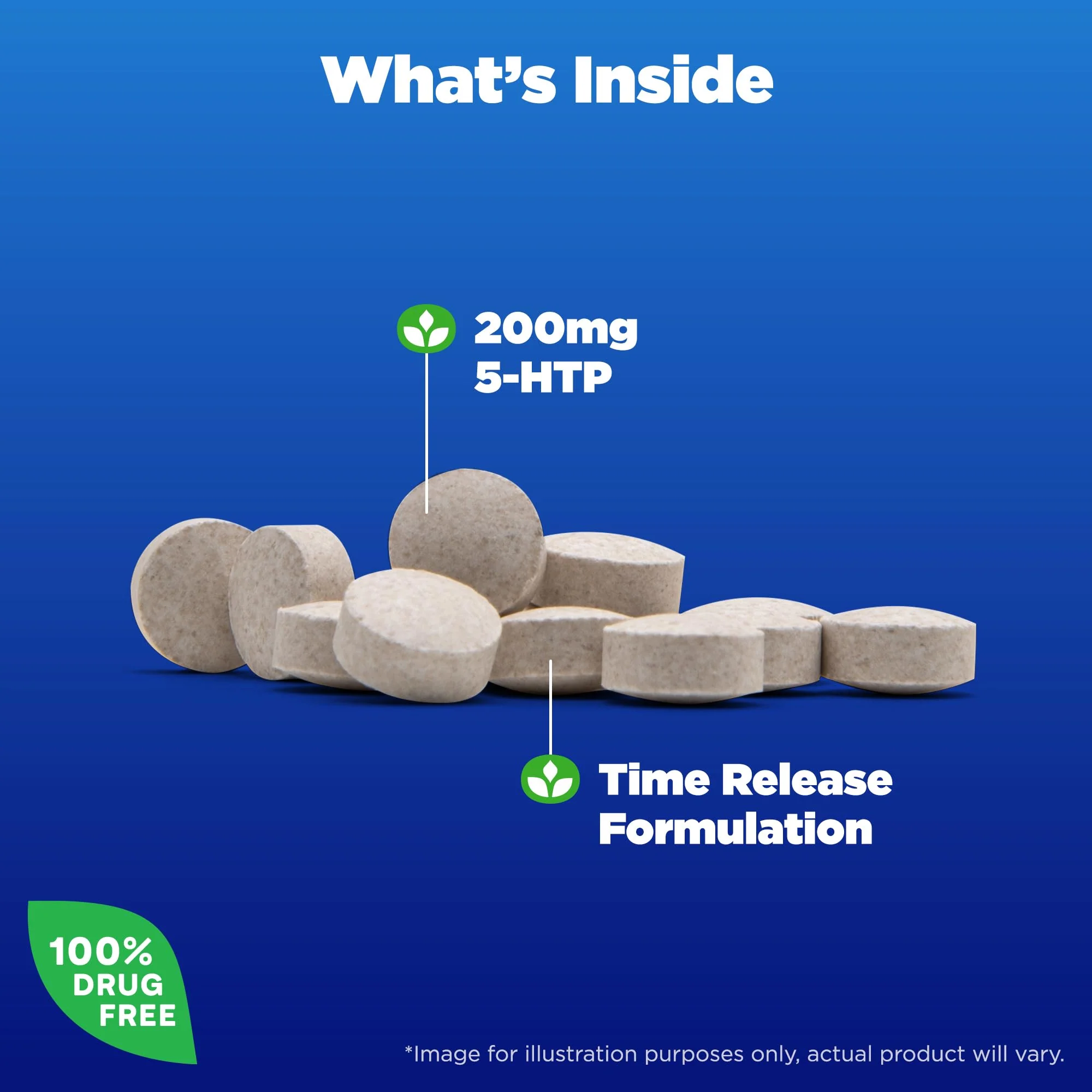 Natrol 5-HTP 200mg Dietary Supplement to Support a Balanced Mood, 60 Time Release Tablets, 60 Day Supply - Image 3