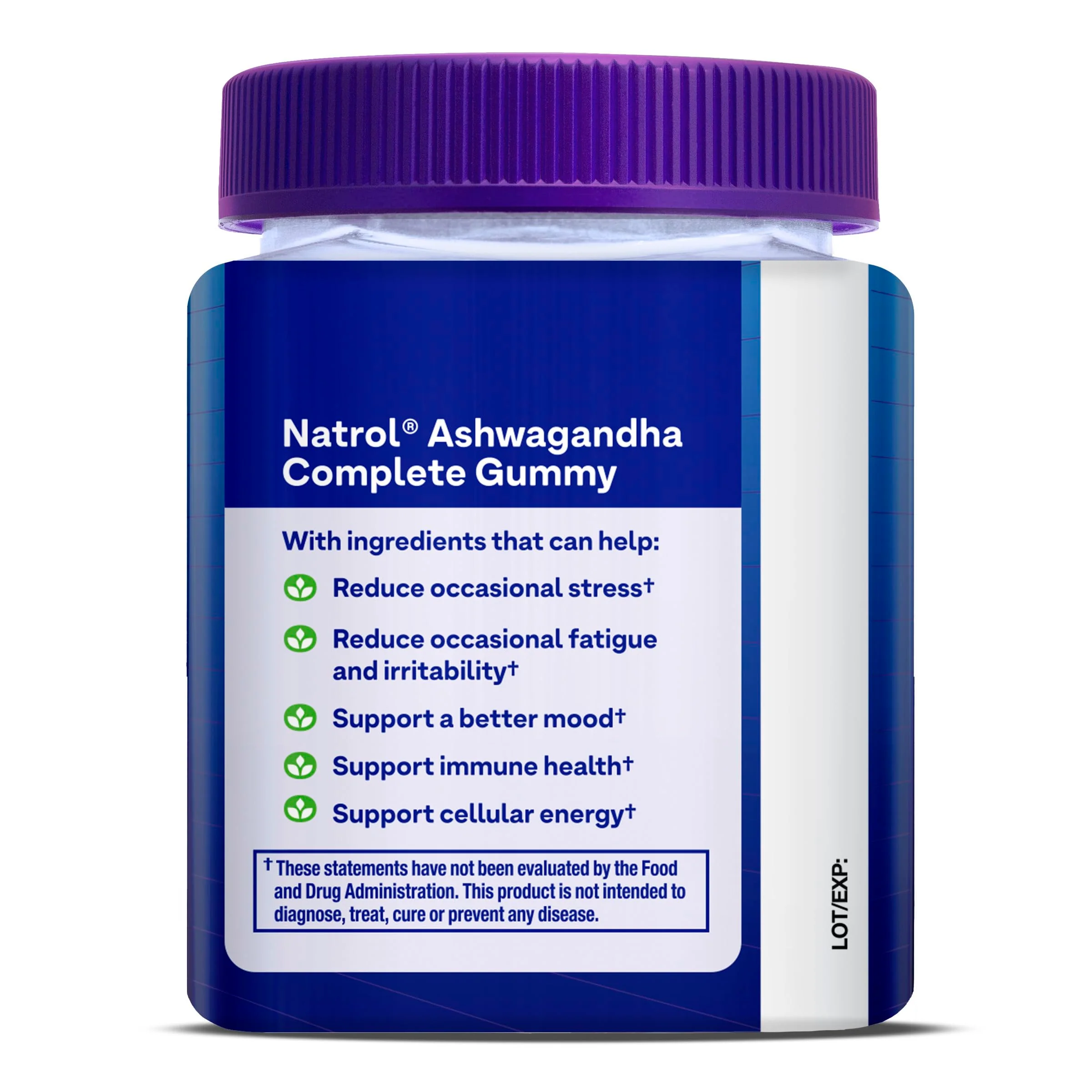 Natrol Ashwagandha Complete Gummy, 3-in-1 Daily Stress Support, Supports Better Mood, Reduces Occasional Stress and Fatigue, 30 Gummies, Up to a 15 Day Supply - Image 2