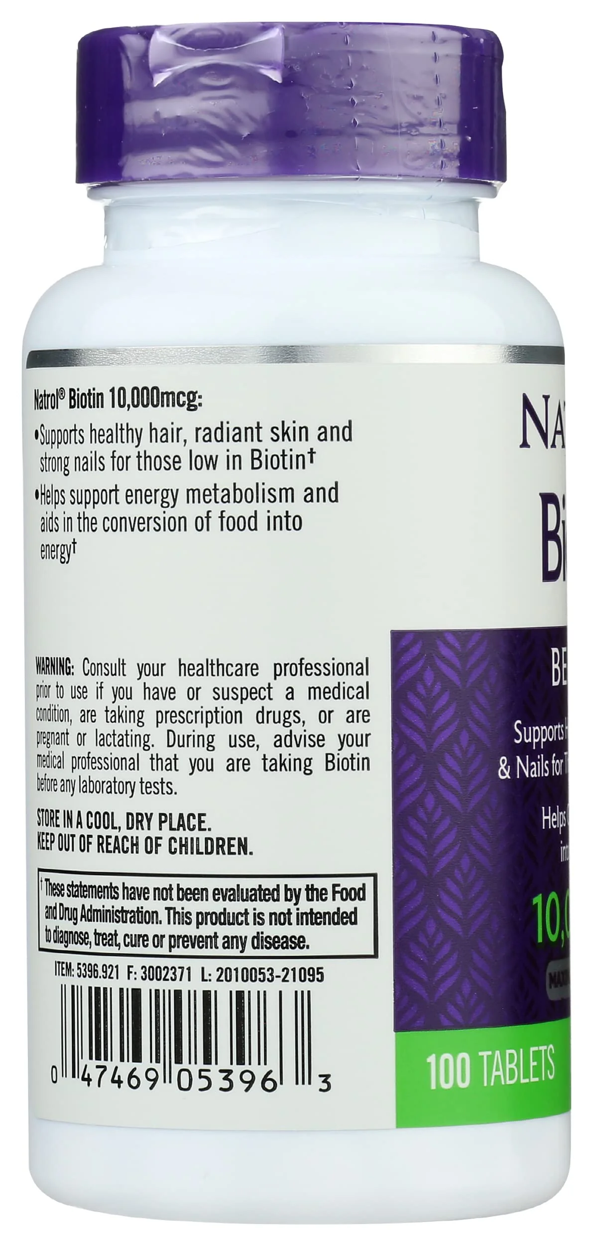 Natrol Biotin Max 10000 Mcg, 100 Tablets - Image 6