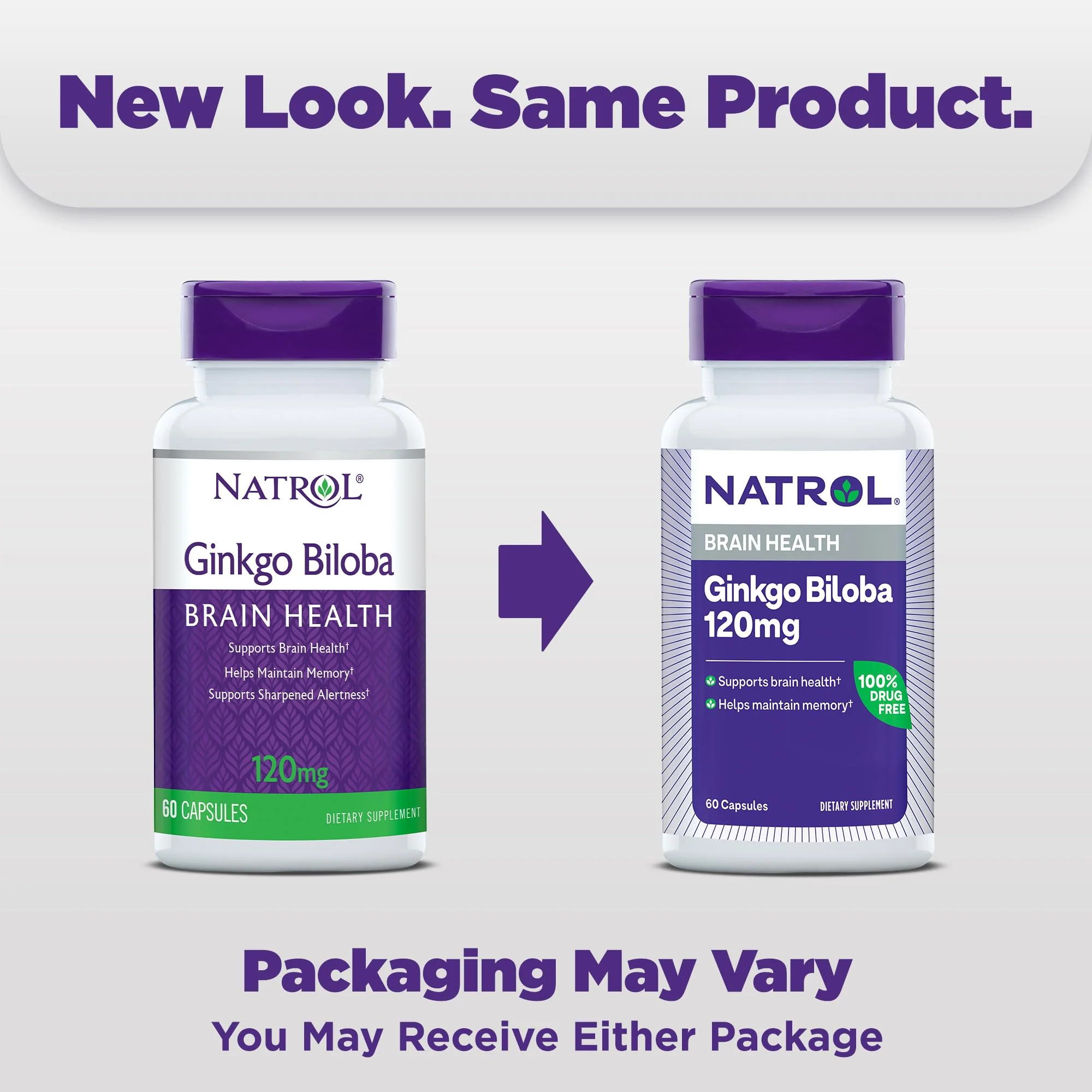 Natrol Brain Health Ginkgo Biloba 120mg, Dietary Supplement for Brain Health and Memory Support, 60 Capsules, 60 Day Supply - Image 9