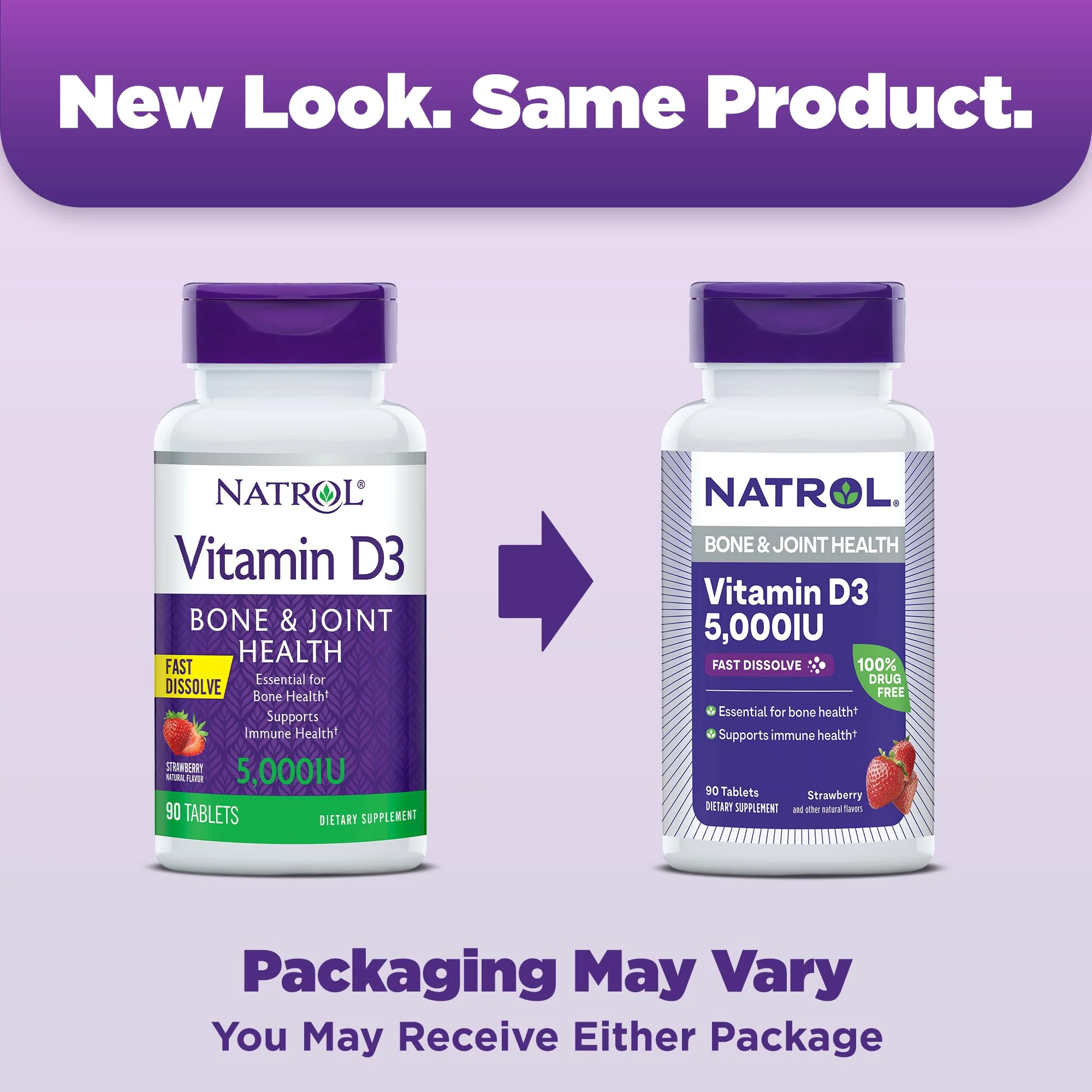 Natrol Fast Dissolve Vitamin D3 5,000 IU, Dietary Supplement for Bone and Joint Health, Bone Support Supplement, 90 Tablets, 90 Day Supply - Image 9