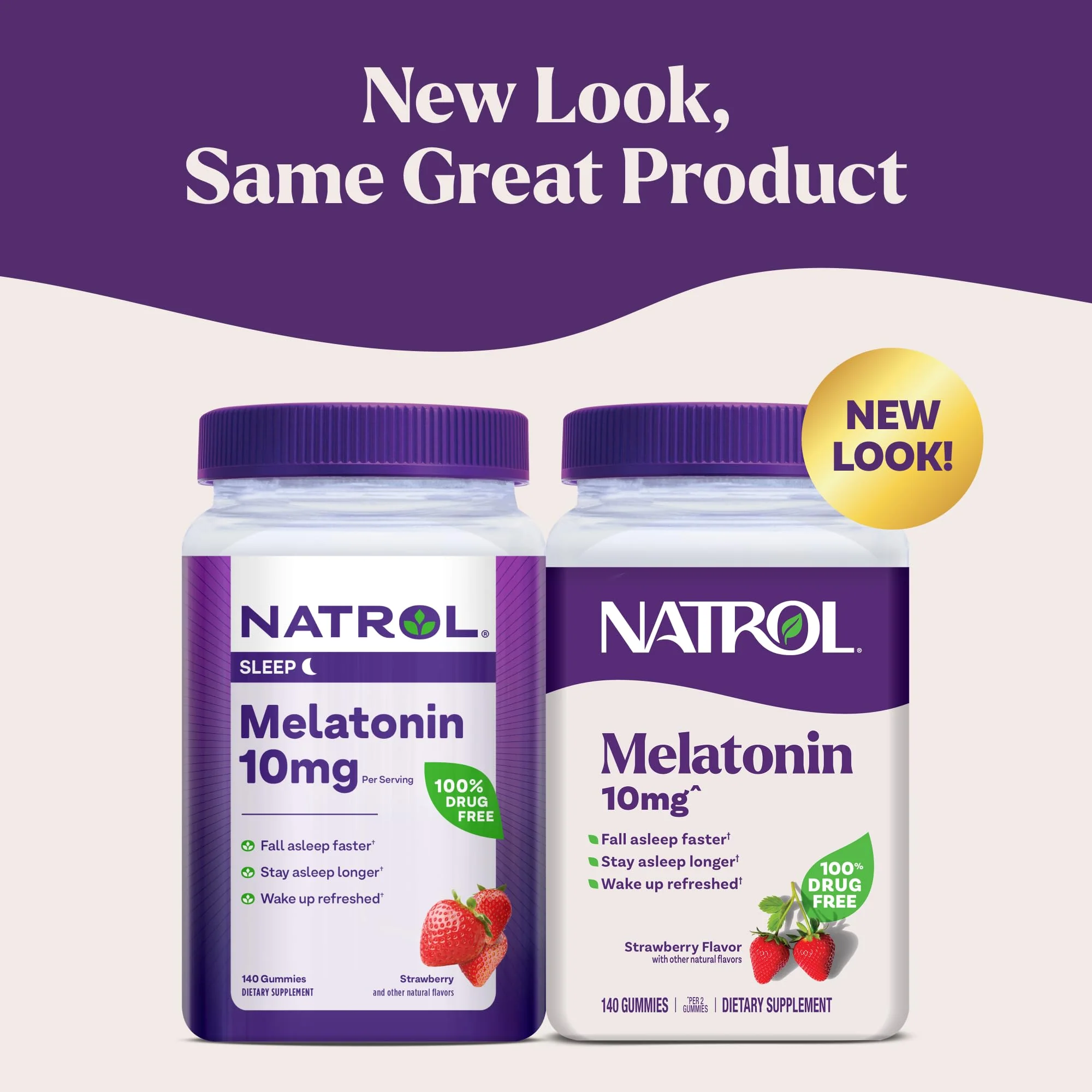 Natrol Melatonin Gummies, Sleep Support for Adults, Melatonin 10 mg, 140 Strawberry-Flavored, Up to 70 Days - Image 8