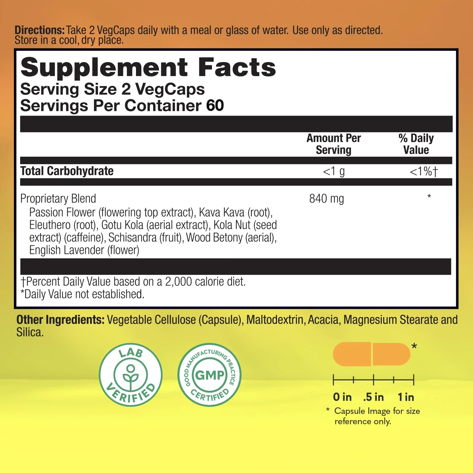 Natural Balance Happy Camper - Feel-Good Mood Support Supplement - Gotu Kola, Passion Flower, and Kava Kava Capsules - 60-Day Guarantee - 120 VegCaps, 60 Servings - Image 2