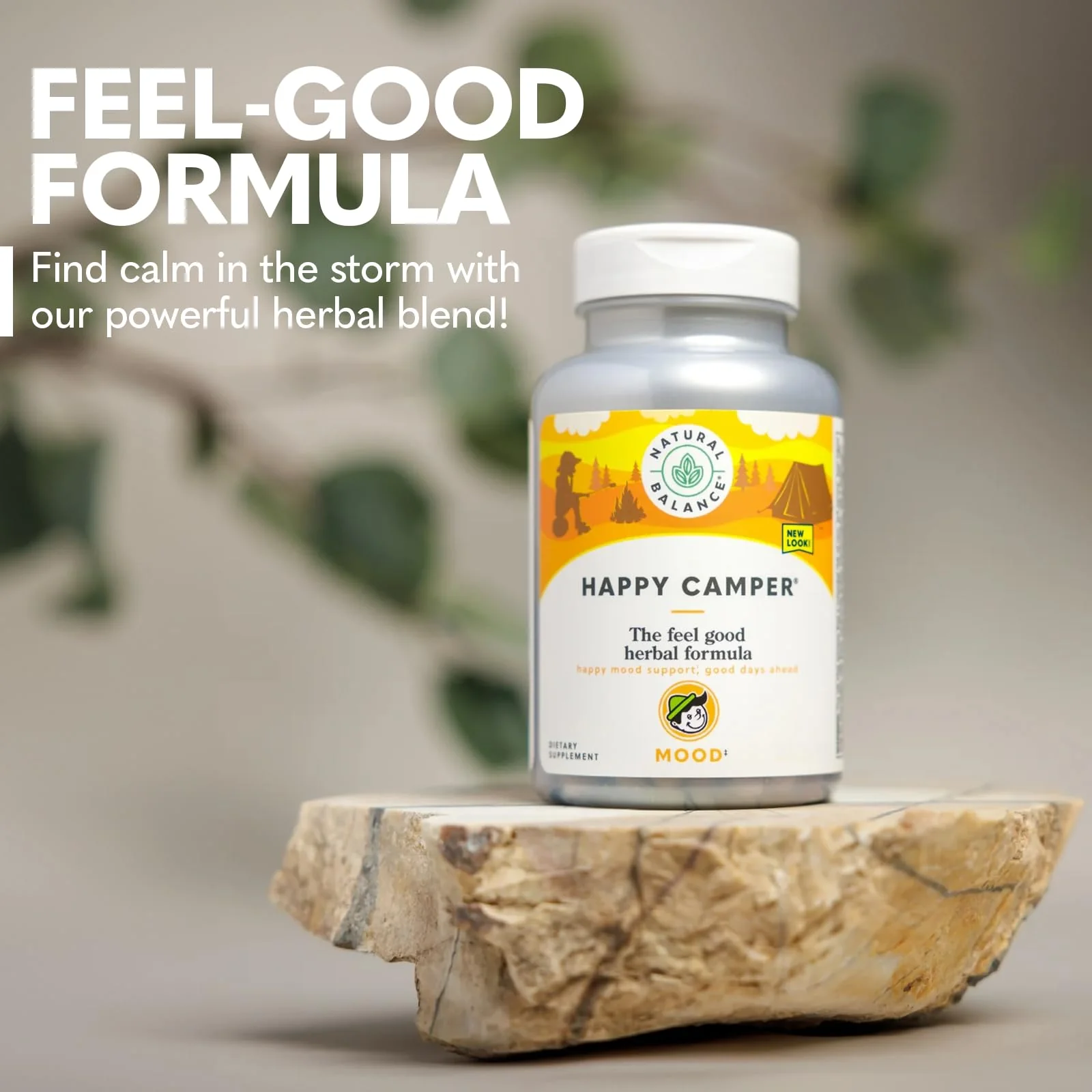 Natural Balance Happy Camper - Feel-Good Mood Support Supplement - Gotu Kola, Passion Flower, and Kava Kava Capsules - 60-Day Guarantee - 120 VegCaps, 60 Servings - Image 3