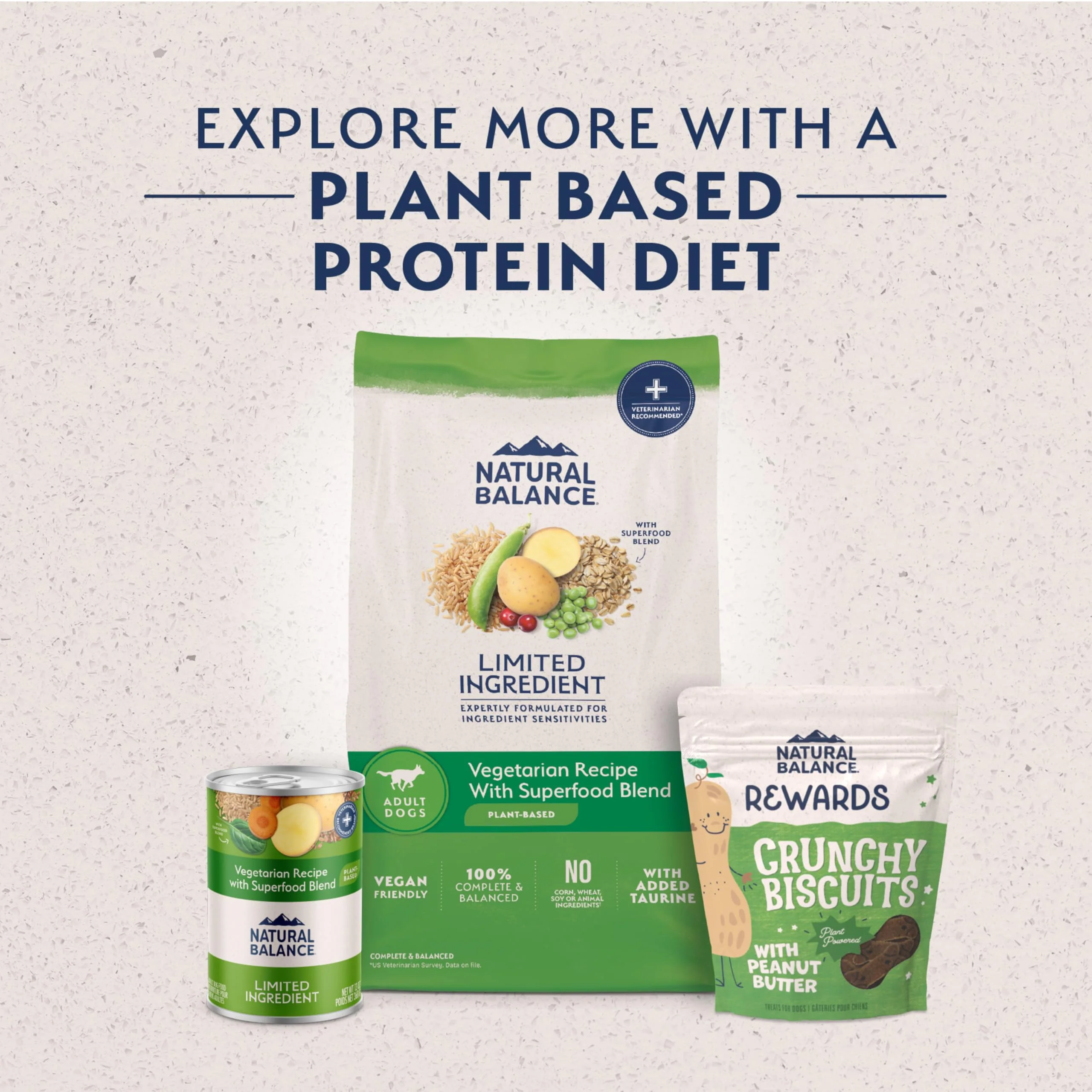 Natural Balance Limited Ingredient Adult Dry Dog Food with Vegan Plant Based Protein and Healthy Grains, Vegetarian Recipe, 4 Pound (Pack of 1) - Image 6