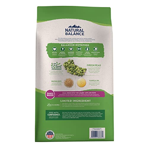 Natural Balance Limited Ingredient Small Breed Adult Dry Dog Food with Vegan Plant Based Protein and Healthy Grains, Vegetarian Recipe, 4 Pound (Pack of 1) - Image 8