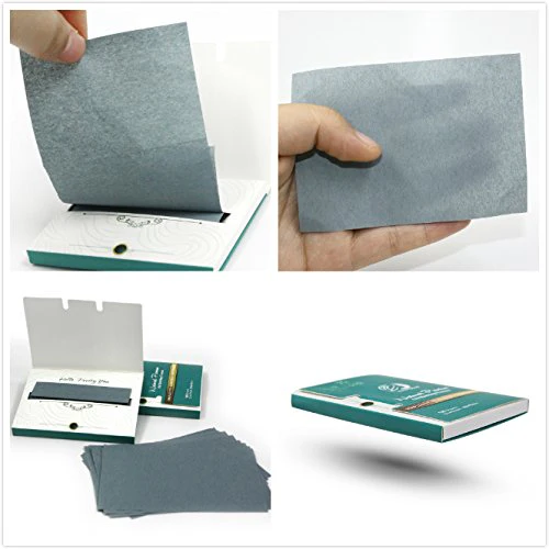Natural Face Oil Blotting Paper - Bamboo Charcoal 100 Counts, Easy Dispensing Oil Absorbing Sheets, Premium Handy Facial Blotting Papers - Face Skin Care or Beauty Make Up Must Have - Image 2