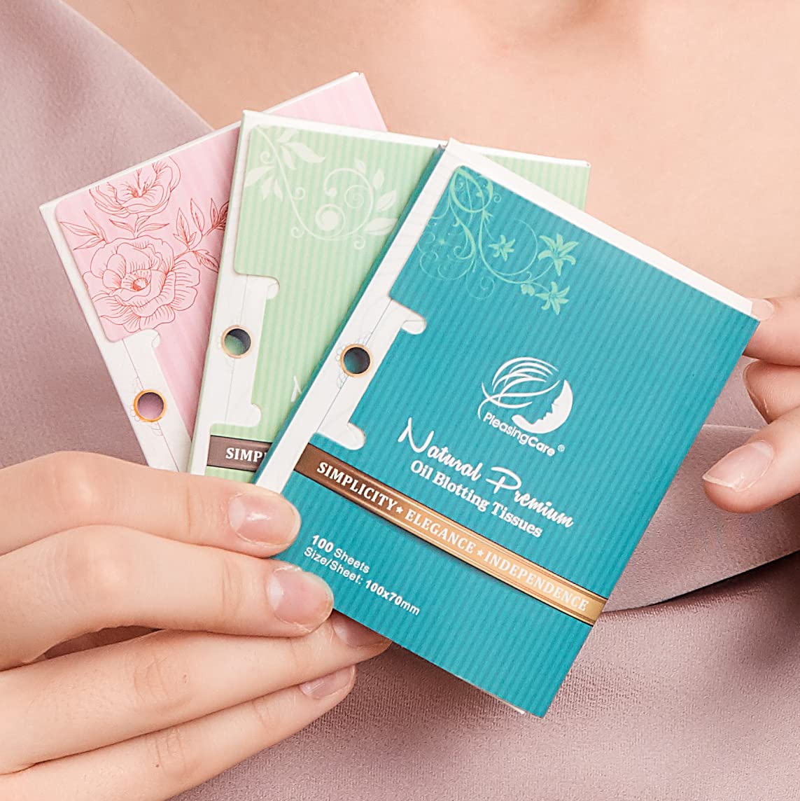 Natural Face Oil Blotting Paper - Bamboo Charcoal 100 Counts, Easy Dispensing Oil Absorbing Sheets, Premium Handy Facial Blotting Papers - Face Skin Care or Beauty Make Up Must Have - Image 4