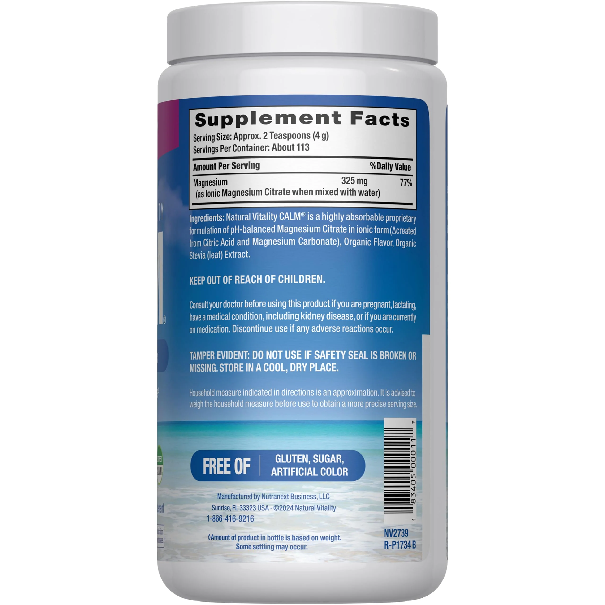 Natural Vitality Vitamin Calm Rspbry Lemon, 16 oz - Image 6
