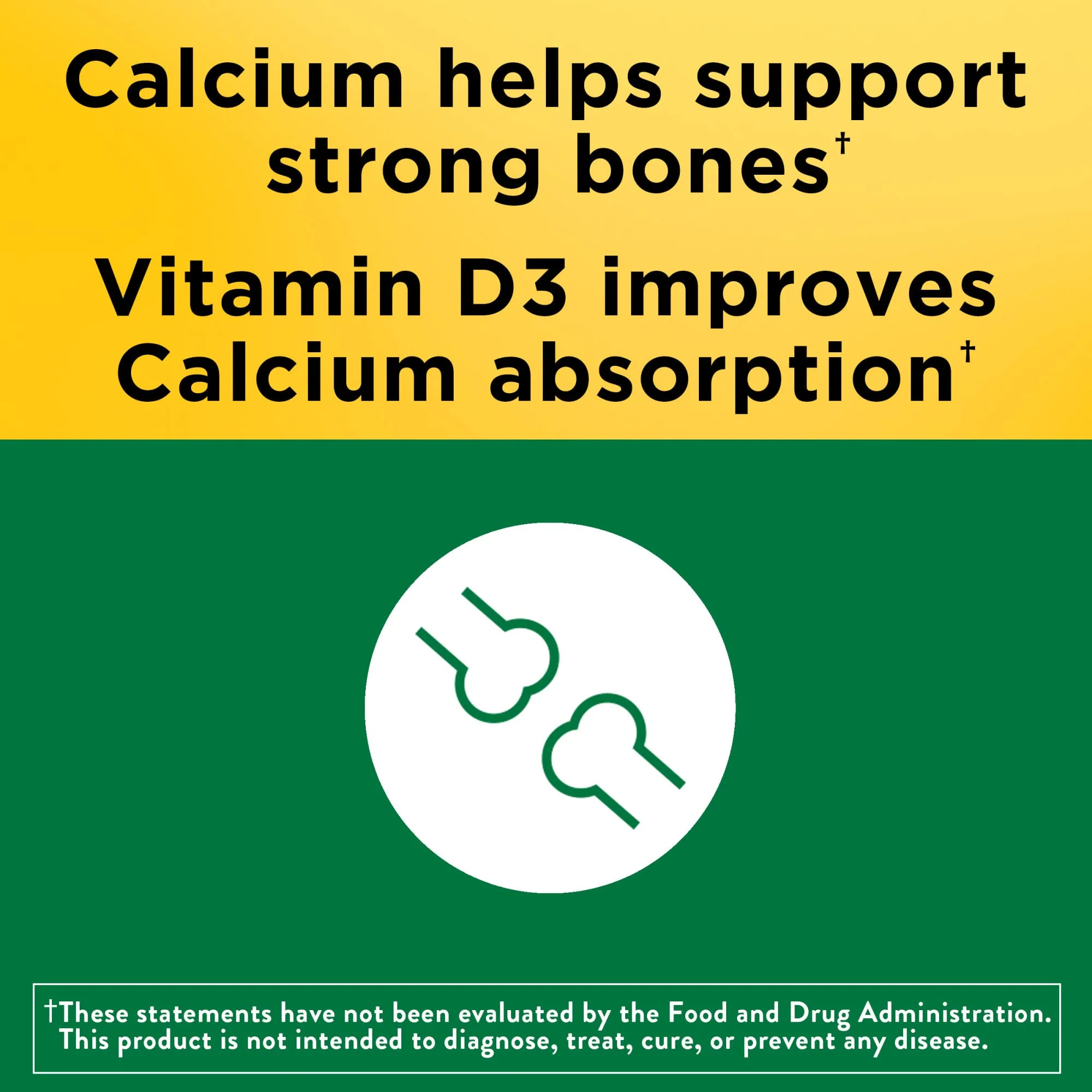 Nature Made Calcium 600 mg with Vitamin D3, Dietary Supplement for Bone Support, Calcium Supplement for Bone Health, 60 Tablets - Image 8