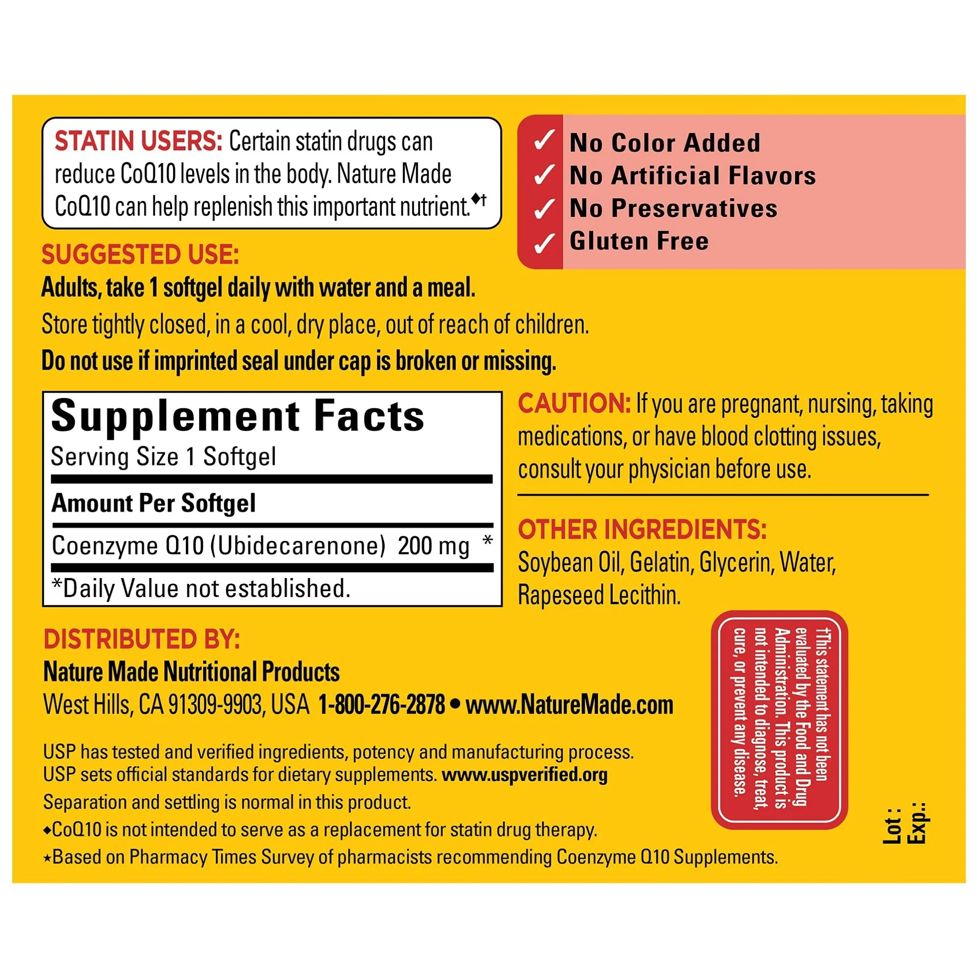 Nature Made CoQ10 200 mg, Dietary Supplement for Heart Health and Cellular Energy Production, 100 Softgels, 100 Day Supply - Image 10