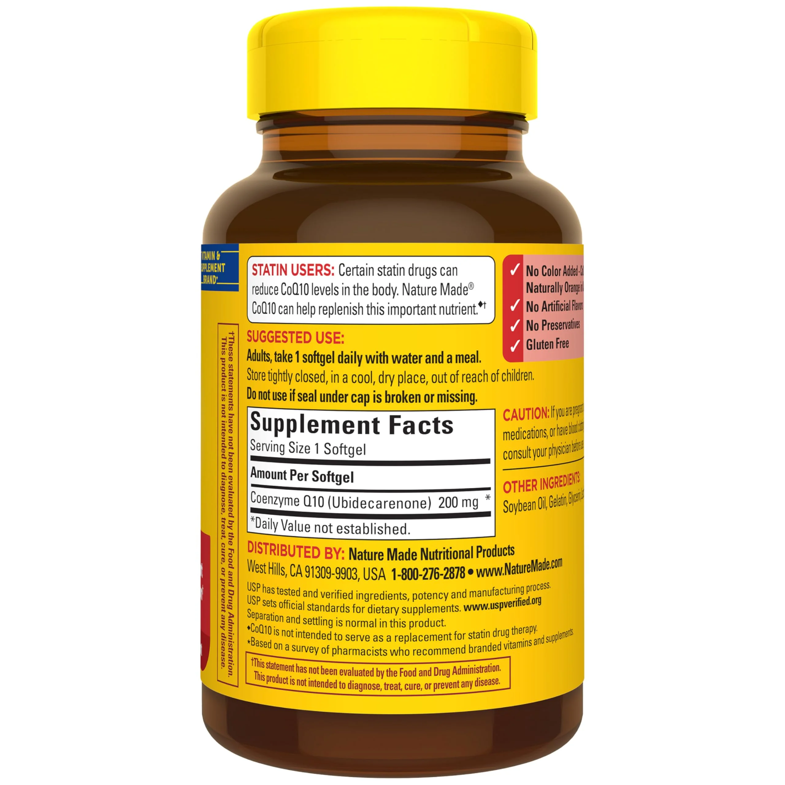 Nature Made CoQ10 200mg Softgels, Dietary Supplement for Heart Health Support, 105 Softgels, 105 Day Supply - Image 3