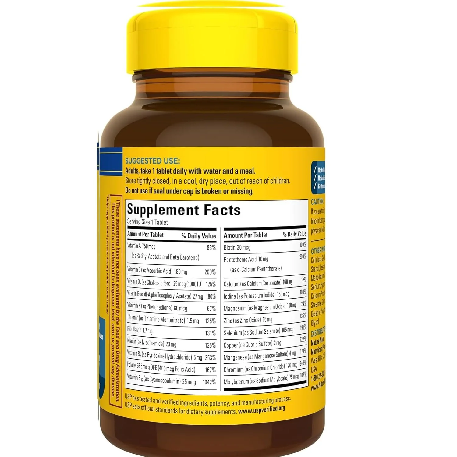 Nature Made Multi for Him 50+ Dietary Supplement Tablets 90 ea (Pack of 4) - Image 5