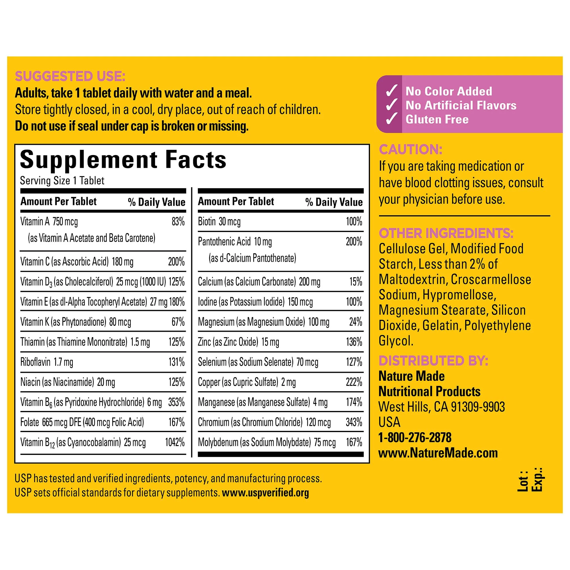 Nature Made Multivitamin For Women 50+ No Iron, Multivitamins for Women 50 Plus, Daily Nutritional Support, Nature Made Multi Vitamins, 90 Tablets, 90 Day Supply - Image 17