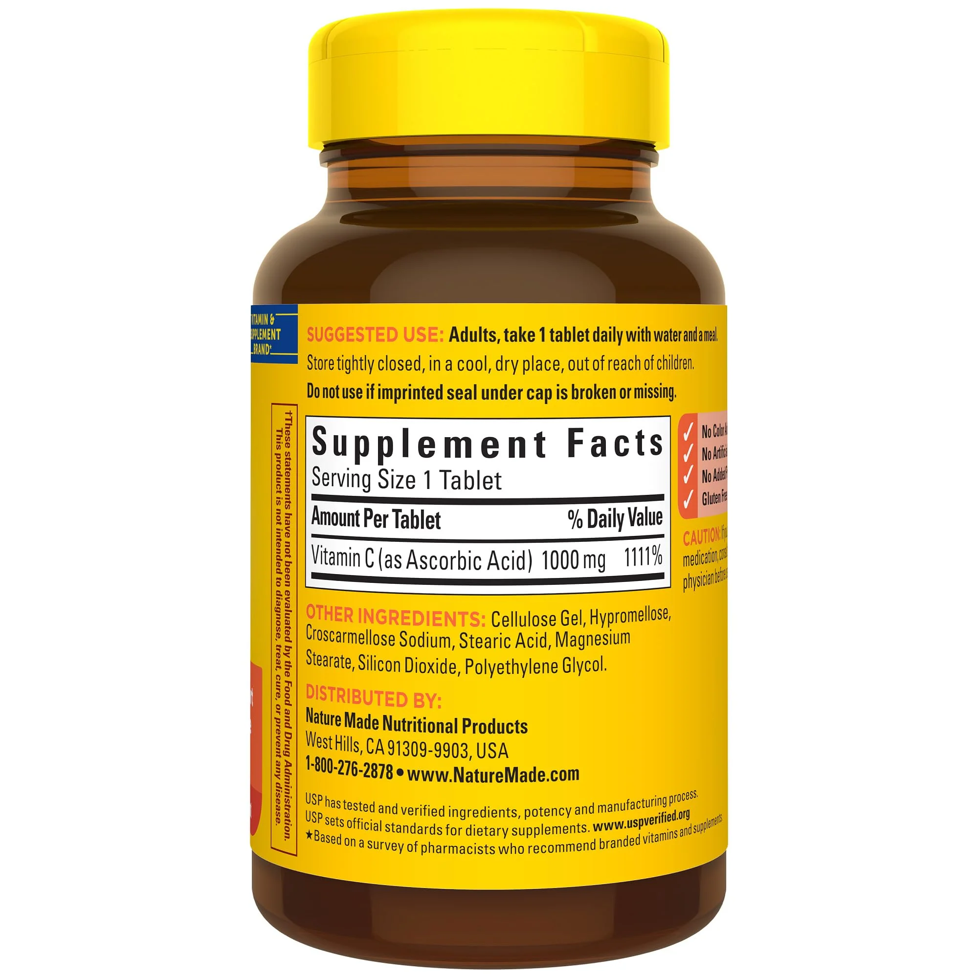 Nature Made Vitamin C 1000 mg Extra Strength, Dietary Supplement for Immune Support, 100 Tablets, 100 Day Supply - Image 2