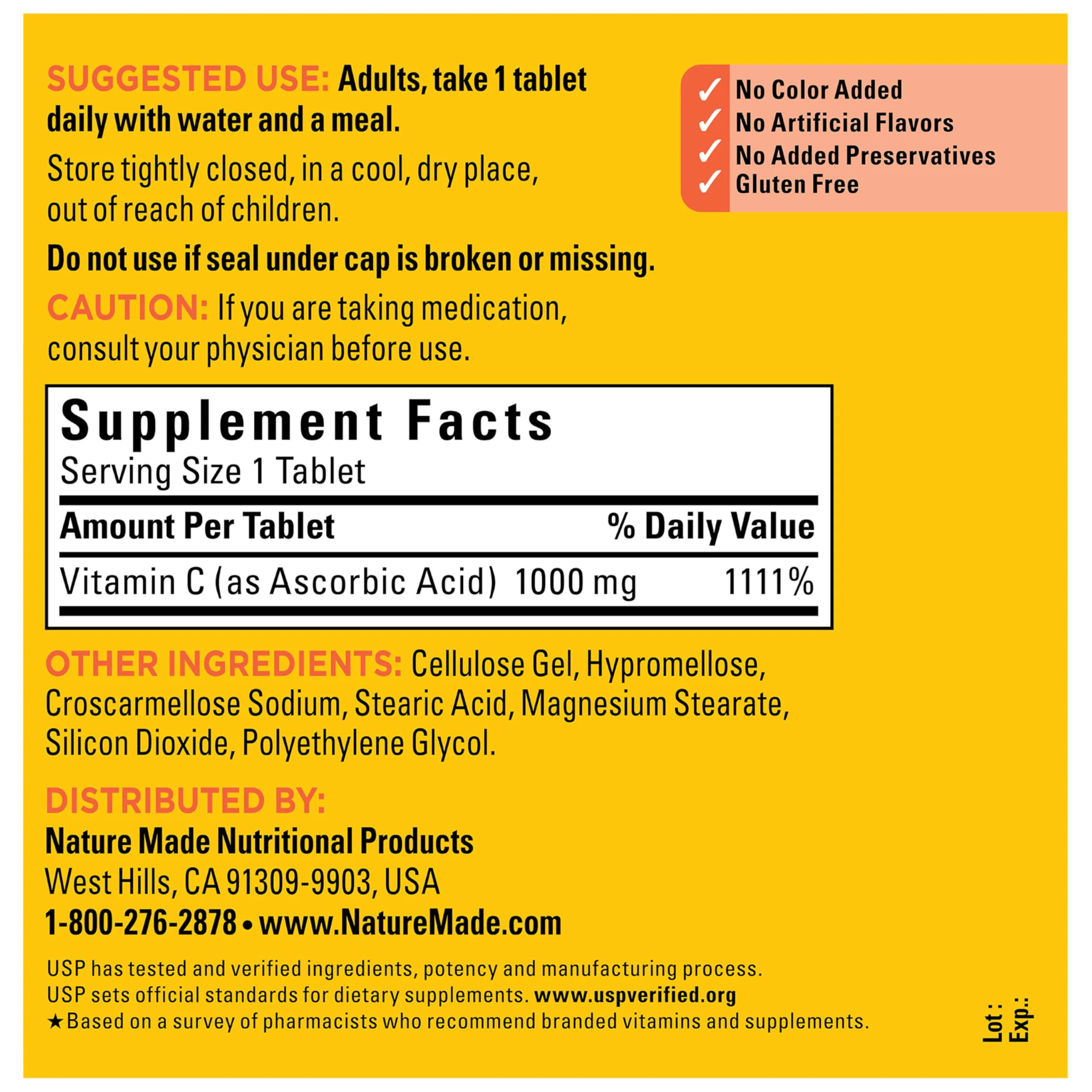 Nature Made Vitamin C 1000 mg Extra Strength, Dietary Supplement for Immune Support, 300 Tablets, 300 Day Supply - Image 3