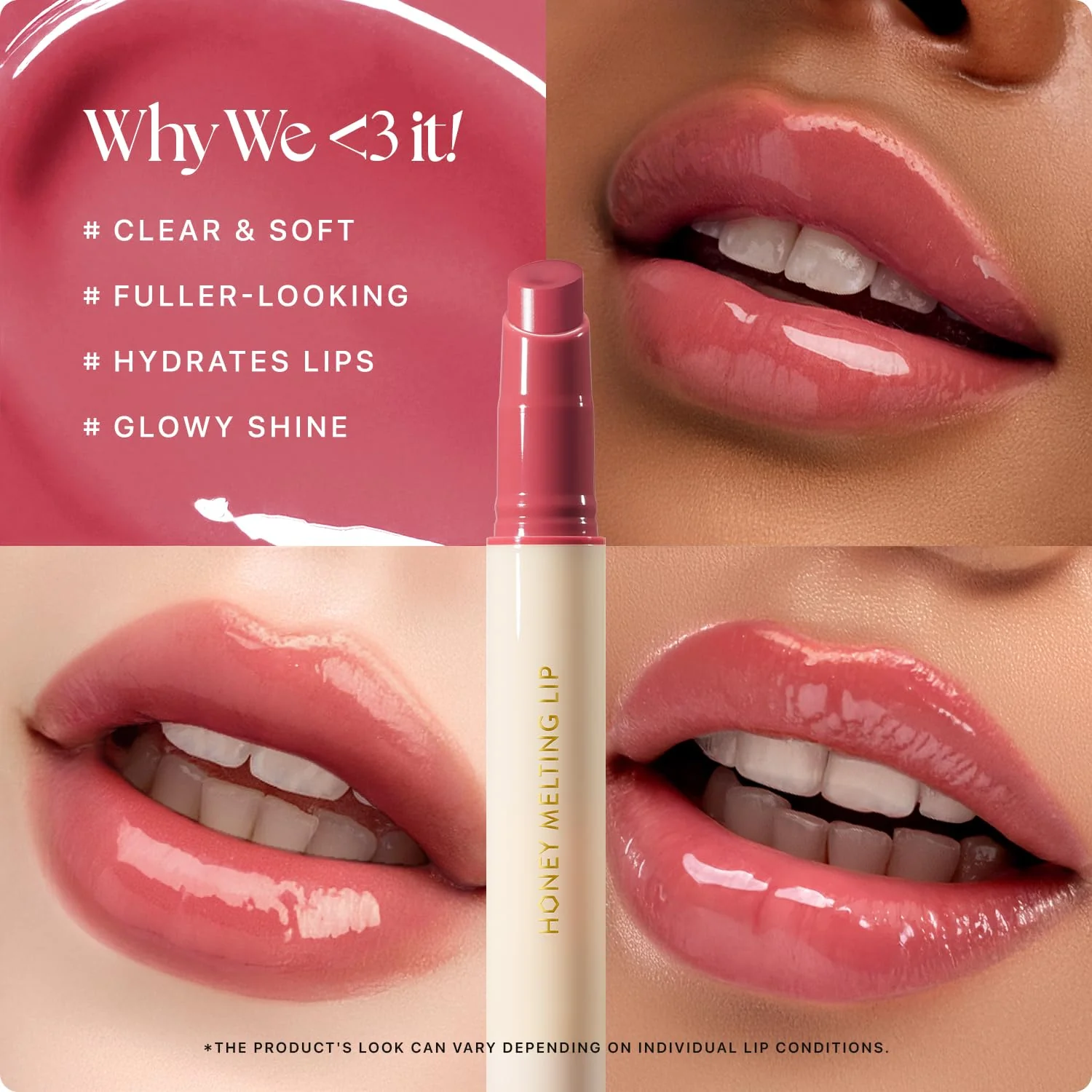 Nature Republic HONEY MELTING LIP (03 BERRY) SOFT LIP STICK, Hydrating Gloss, Moisturizing balms, Sheer tint, Shine & Glowy Finish, korean make up - Image 7