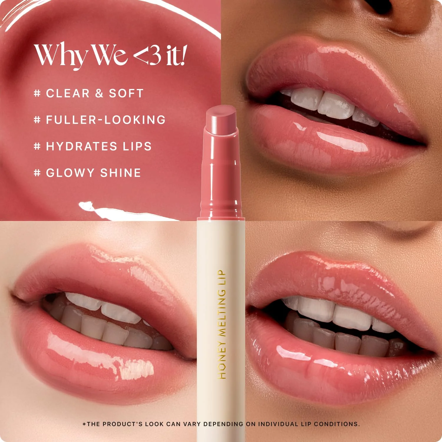 Nature Republic HONEY MELTING LIP (07 LYCHEE) SOFT LIP STICK, Hydrating Gloss, Moisturizing balms, Sheer tint, Shine & Glowy Finish, korean make up - Image 7