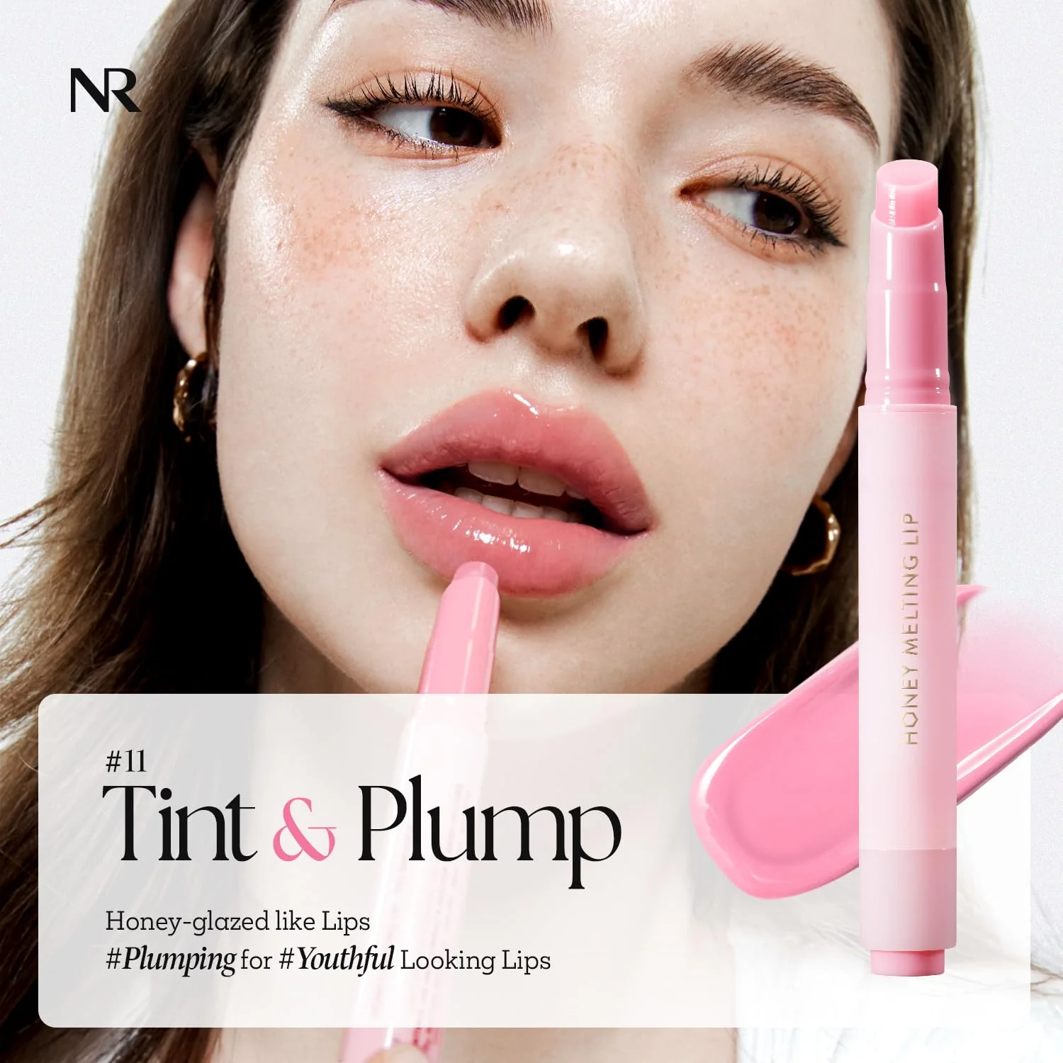 Nature Republic HONEY MELTING LIP PLUMPING (11 PINK) SOFT LIP STICK Tint & Plump Hydrating Gloss, Moisturizing balms, Volumizing formula & Sheer tint, Glowy Finish, korean make up - Image 8