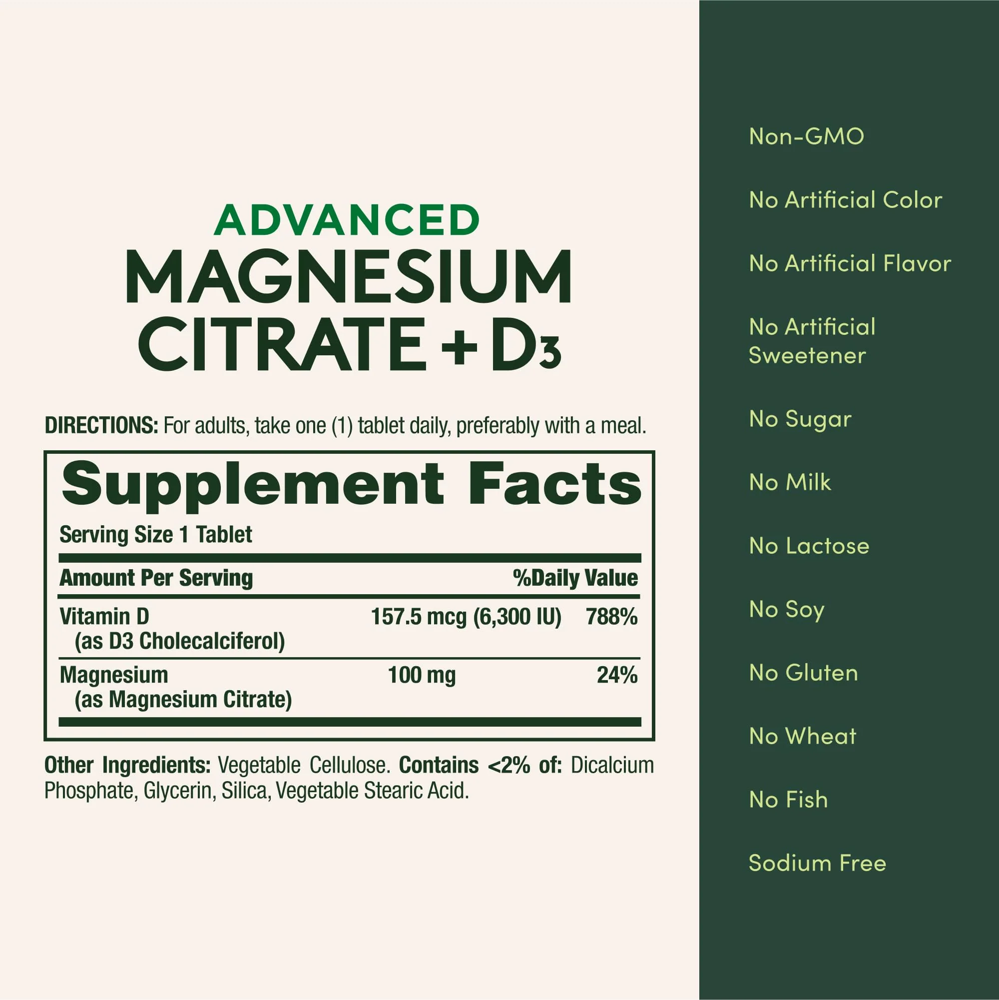 Nature’s Bounty Advanced Vitamin D3 with Magnesium Citrate Immune Formula, Supports Immune and Bone Health, 90 Tablets - Image 3