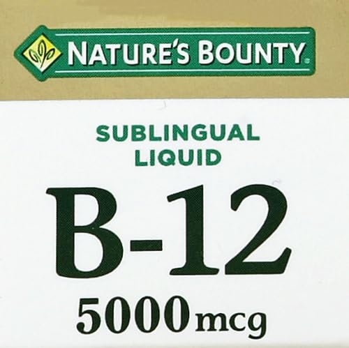 Nature’s Bounty Vitamin B12 5000 mcg Sublingual Liquid, Cardiovascular Health & Cellular Energy Support, 2 Fl Oz (1 Count) - Image 2