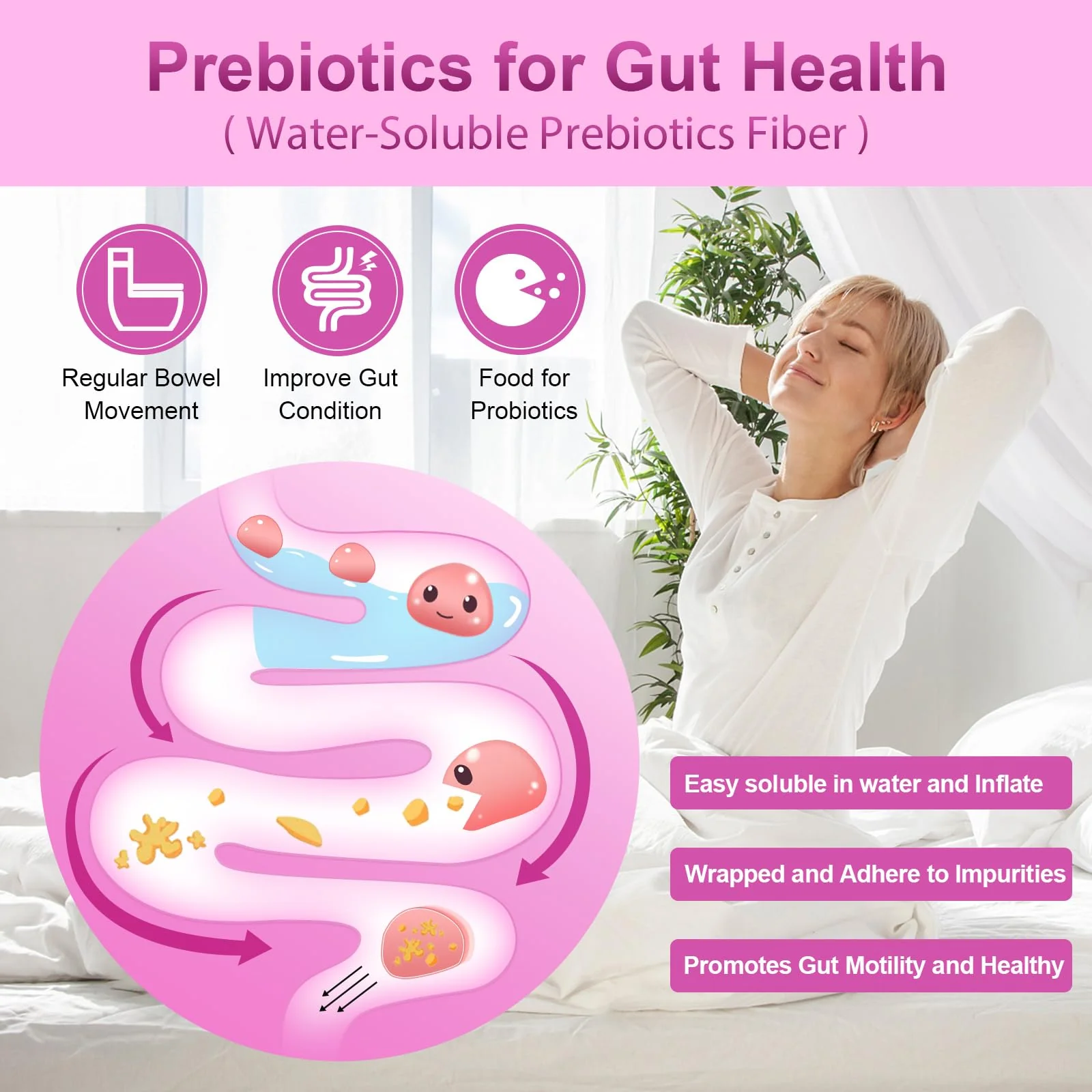 NATURE TARGET Probiotics for Women, 100 Billion CFUs Probiotic with Digestive Enzymes & Prebiotics, Vaginal Probiotics with Cranberry for Urinary Tract Health, pH Balance, 90 Veggie Capsules - Image 5