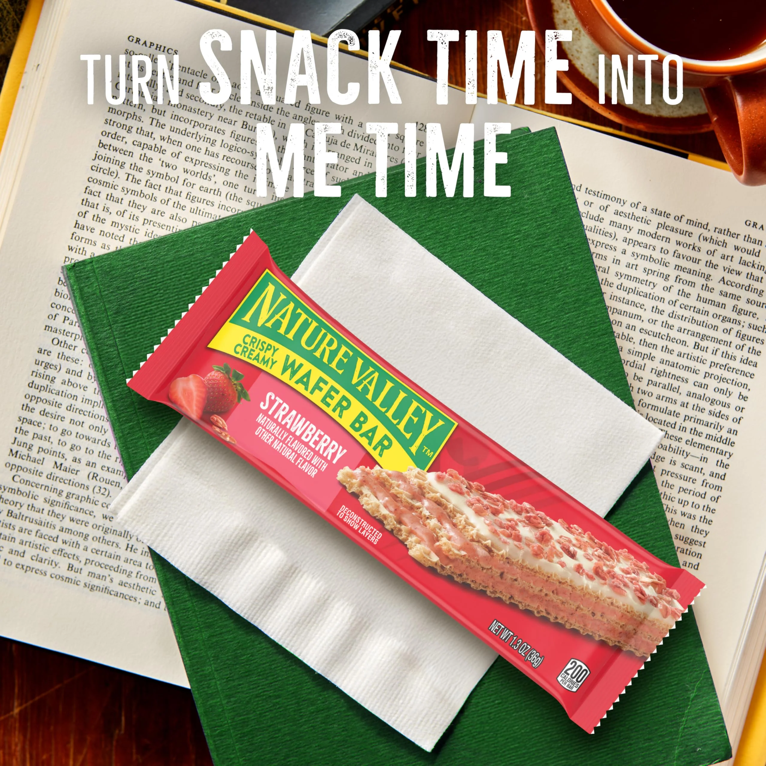 Nature Valley Crispy Creamy Wafer Bars, Strawberry, Whole Grain, 5 Bars, 6.5 oz - Image 4