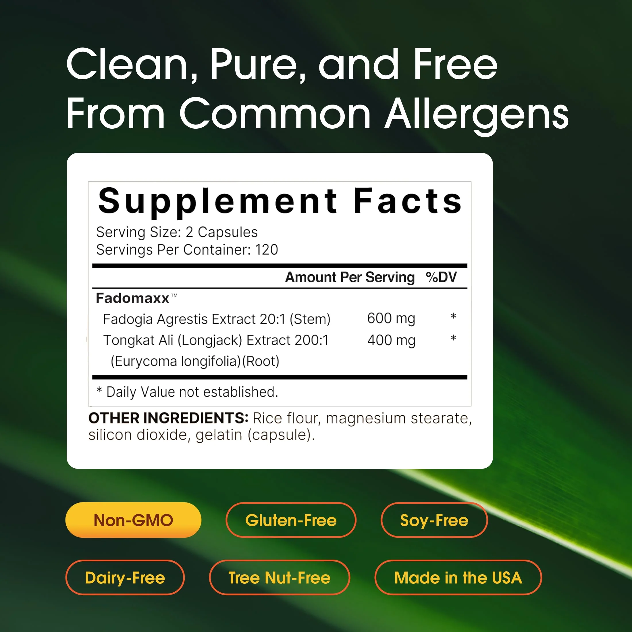 NatureBell Fadogia Agrestis - 240 Capsules - 600mg Fadogia Agrestis with 400mg Tongkat Ali - High Strength Extracts for Vitality & Workout Performance Support* - Image 7