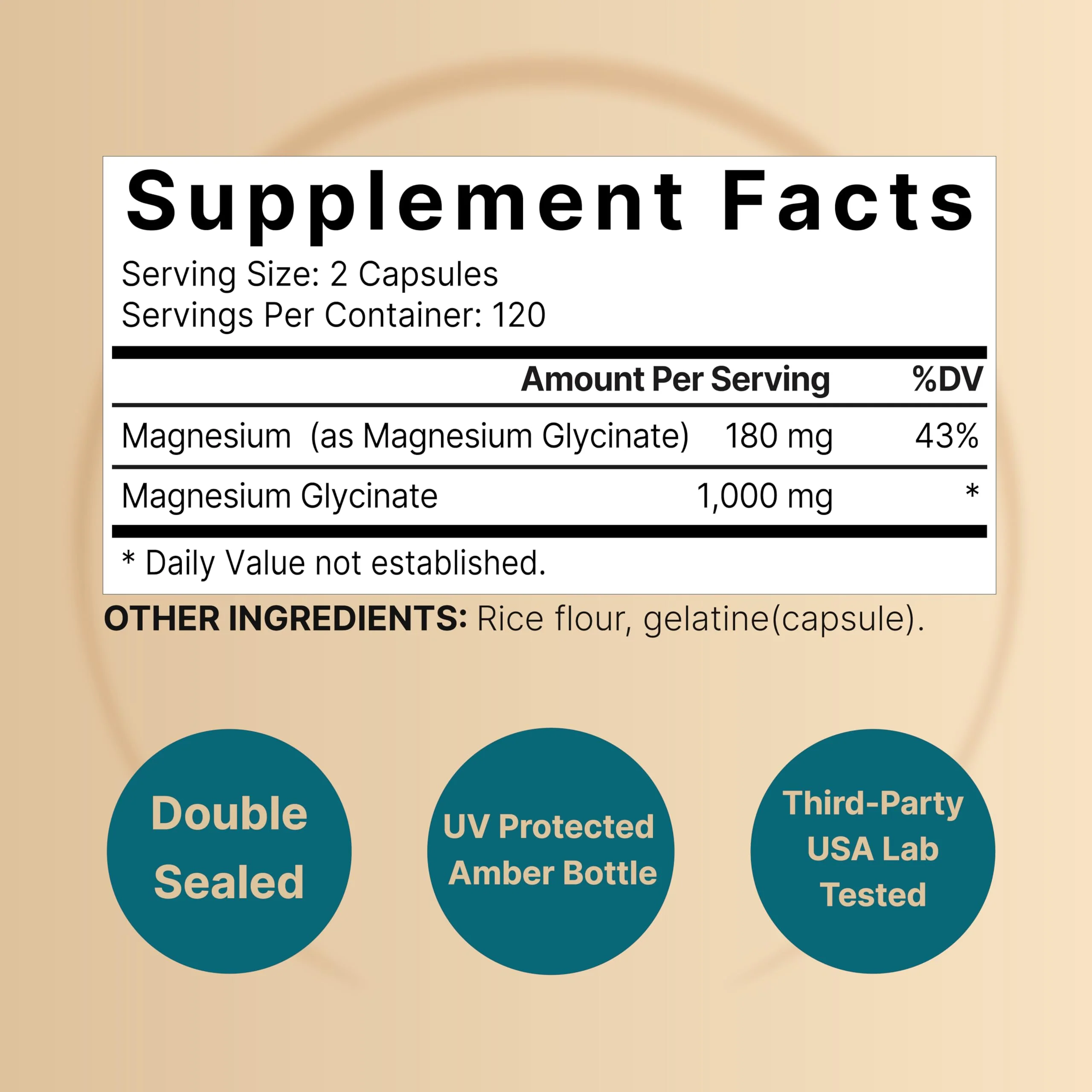 NatureBell Magnesium Glycinate 1,000mg, 240 Capsules | 500mg per Capsule | 100% Chelated & Purified | Sleep, Muscle & Nerve Support | Non-GMO, Gluten-Free - Image 8