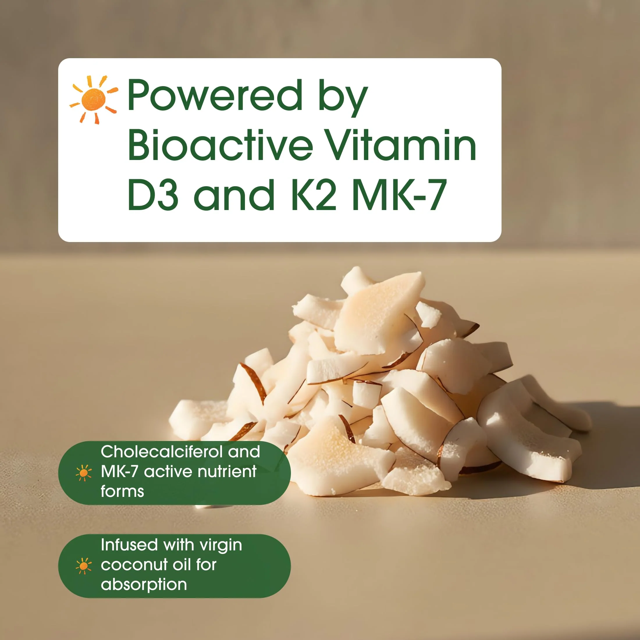 NatureBell Vitamin D3 K2-240 Softgels - 5,000 IU Vitamin D3 & 100mcg Vitamin K2 MK-7 - with Virgin Coconut Oil - Bone, Heart & Immune Health Support* - Duo-Ack Formula - Image 4