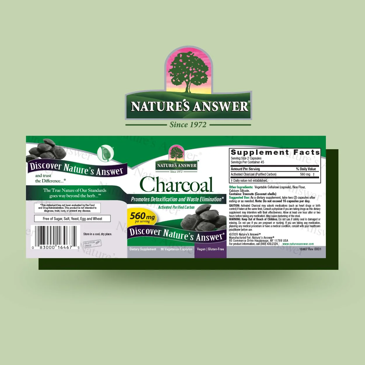 Nature's Answer Activated Charcoal 90-Capsules | Naturally Promotes Detoxification & Waste Elimination | Vegan, Gluten & Alcohol-Free, No Preservatives | Single Count - Image 7