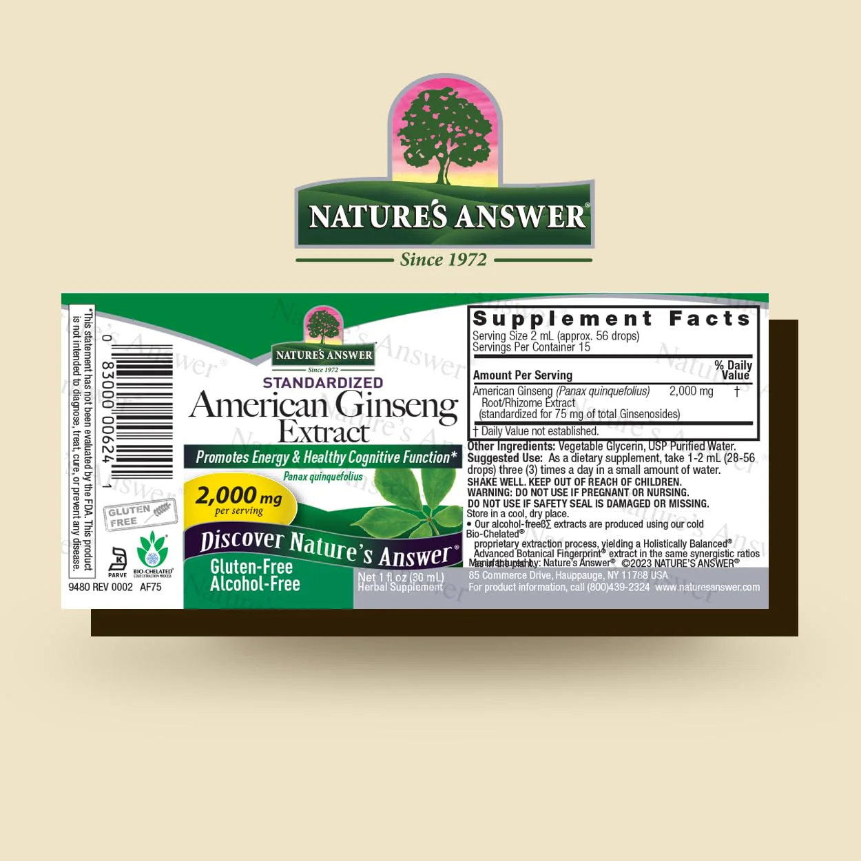 Nature's Answer Alcohol-Free Ginseng American Root, 1-Fluid Ounce - Image 7
