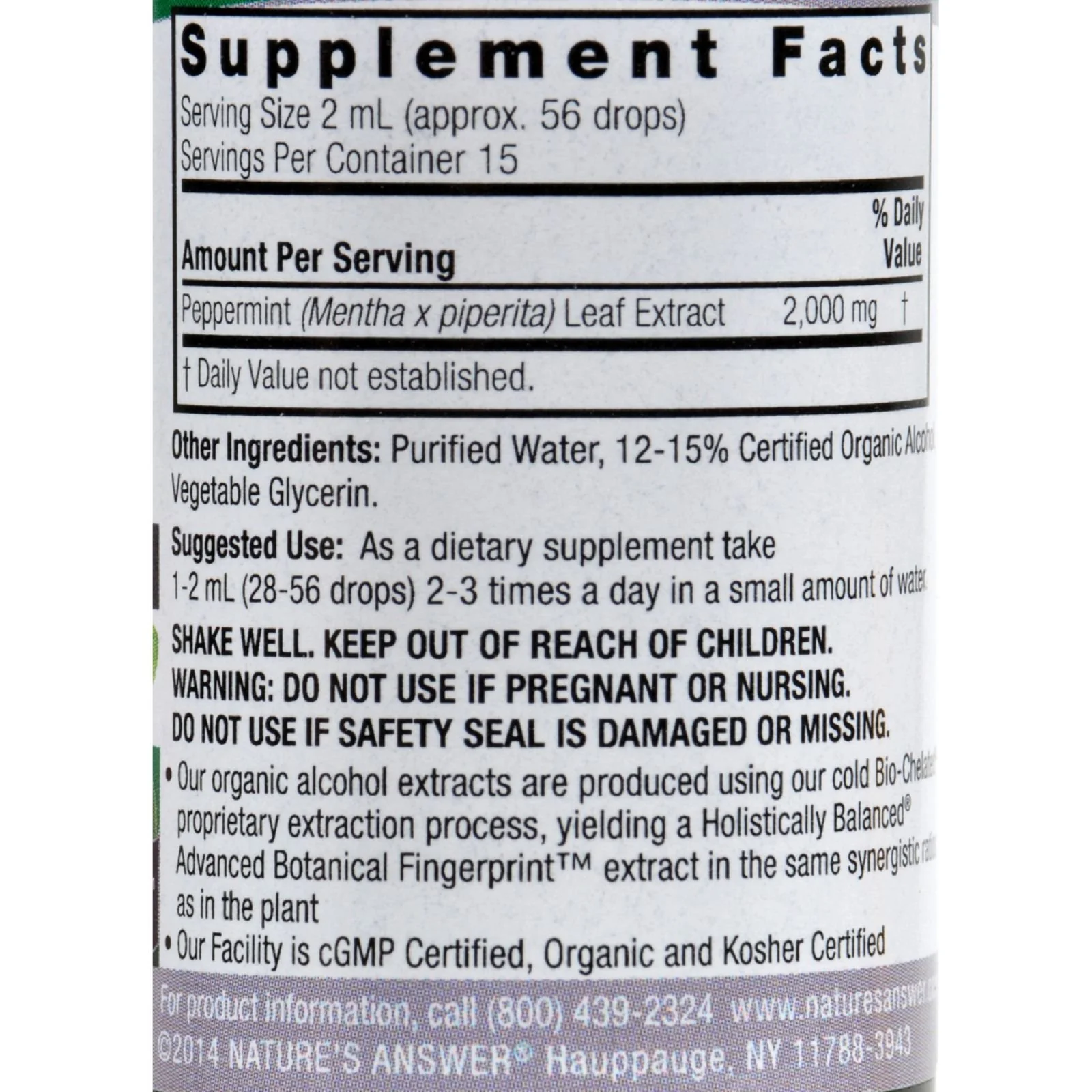 Nature's Answer Alcohol-Free Peppermint Leaf, 1-Fluid Ounce - Image 3