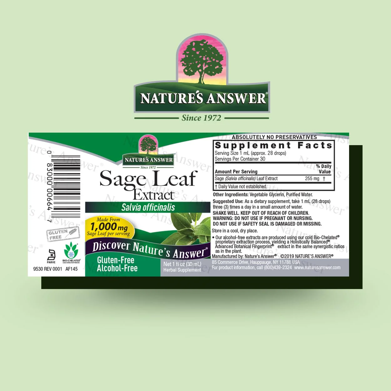Nature's Answer Alcohol-Free Sage Leaf, 1-Fluid Ounce Sage Liquid Extract Gluten Free Sage Extract Supplement - Image 7