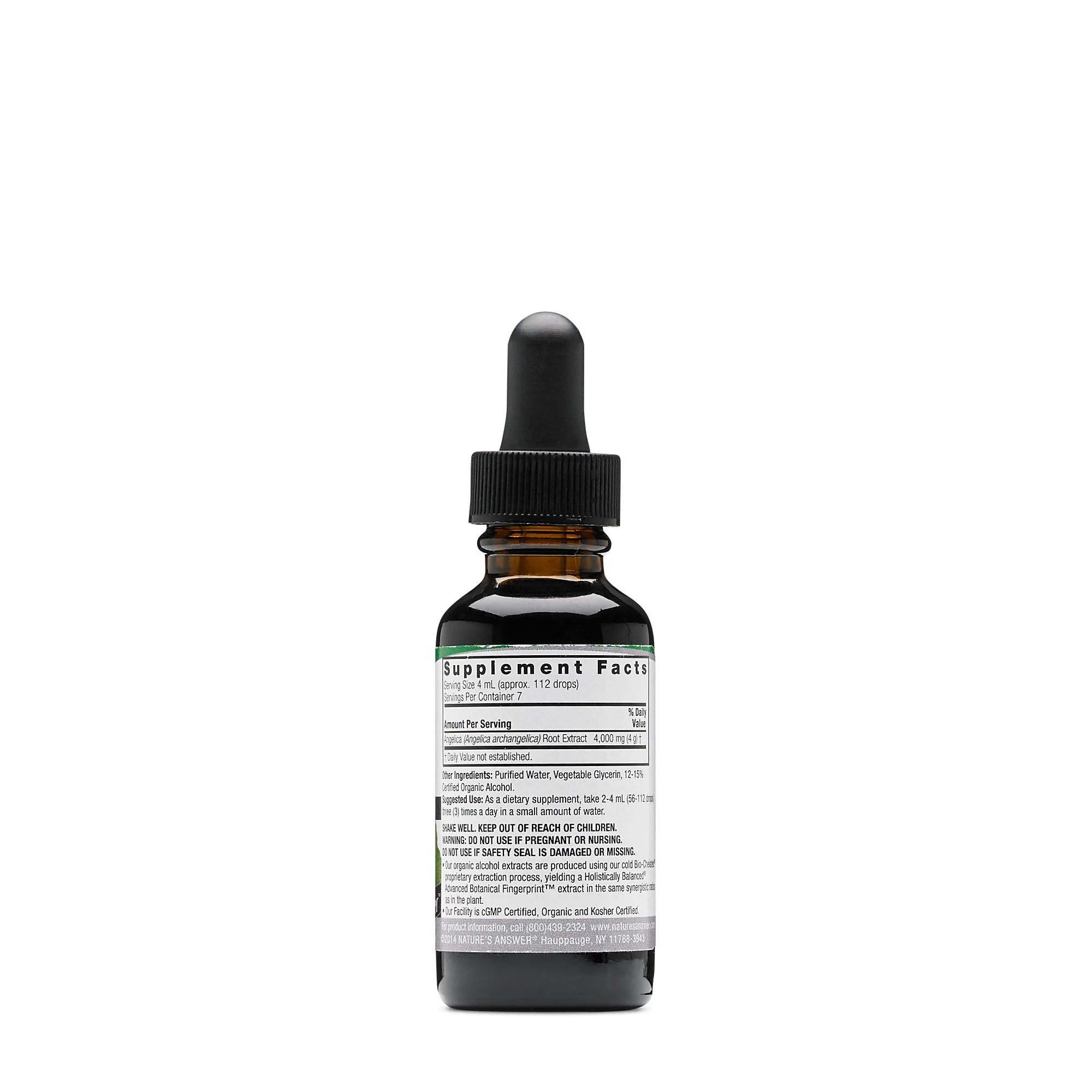 Nature's Answer Angelica Root with Organic Alcohol, 1-Fluid Ounce - Image 3