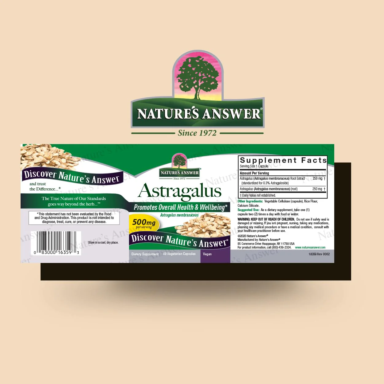 Nature's Answer Astragalus Root Extract 60 VCaps - Image 7