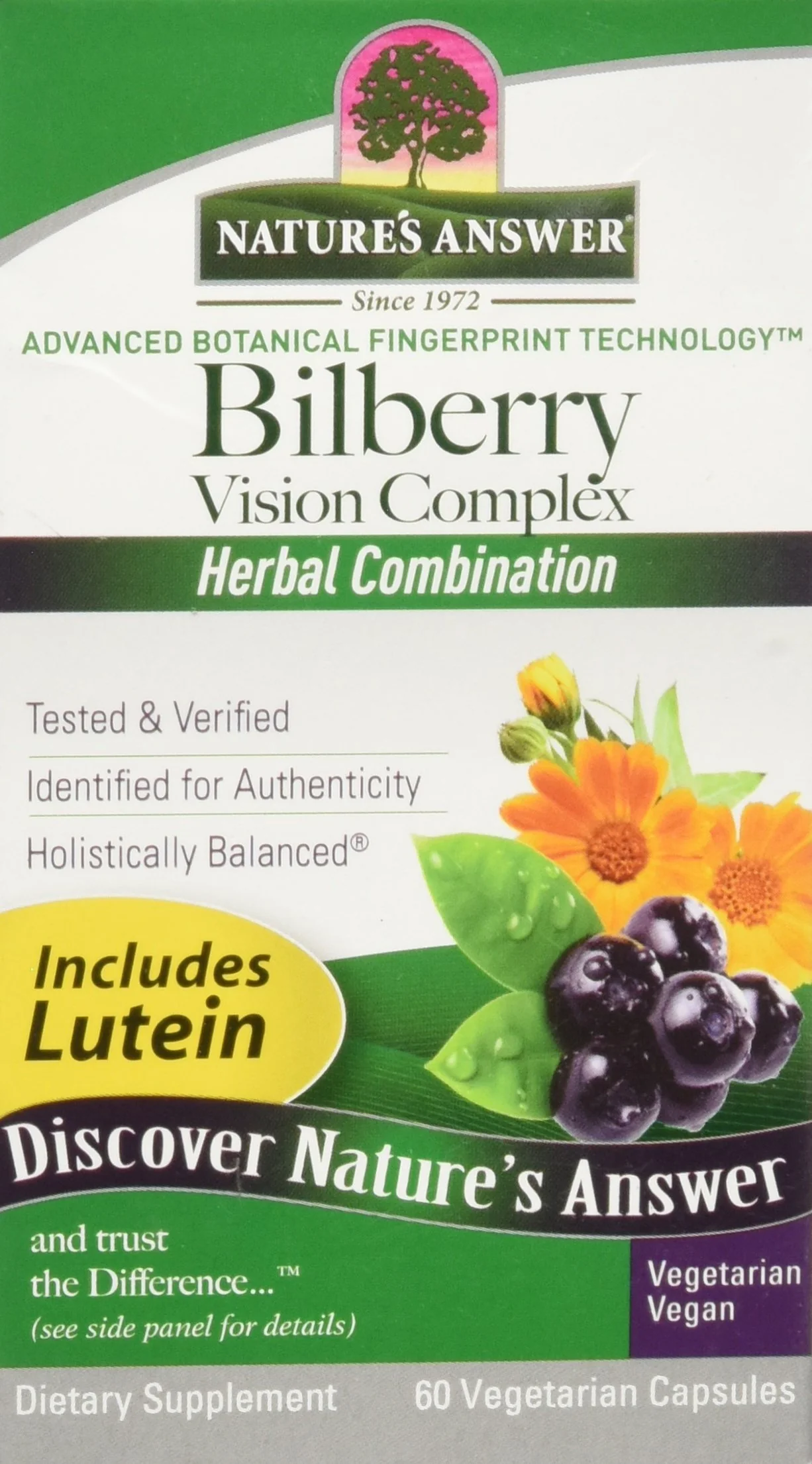 Nature's Answer Bilberry Vision Complex Vegetarian Capsules, 60-Count - Image 5